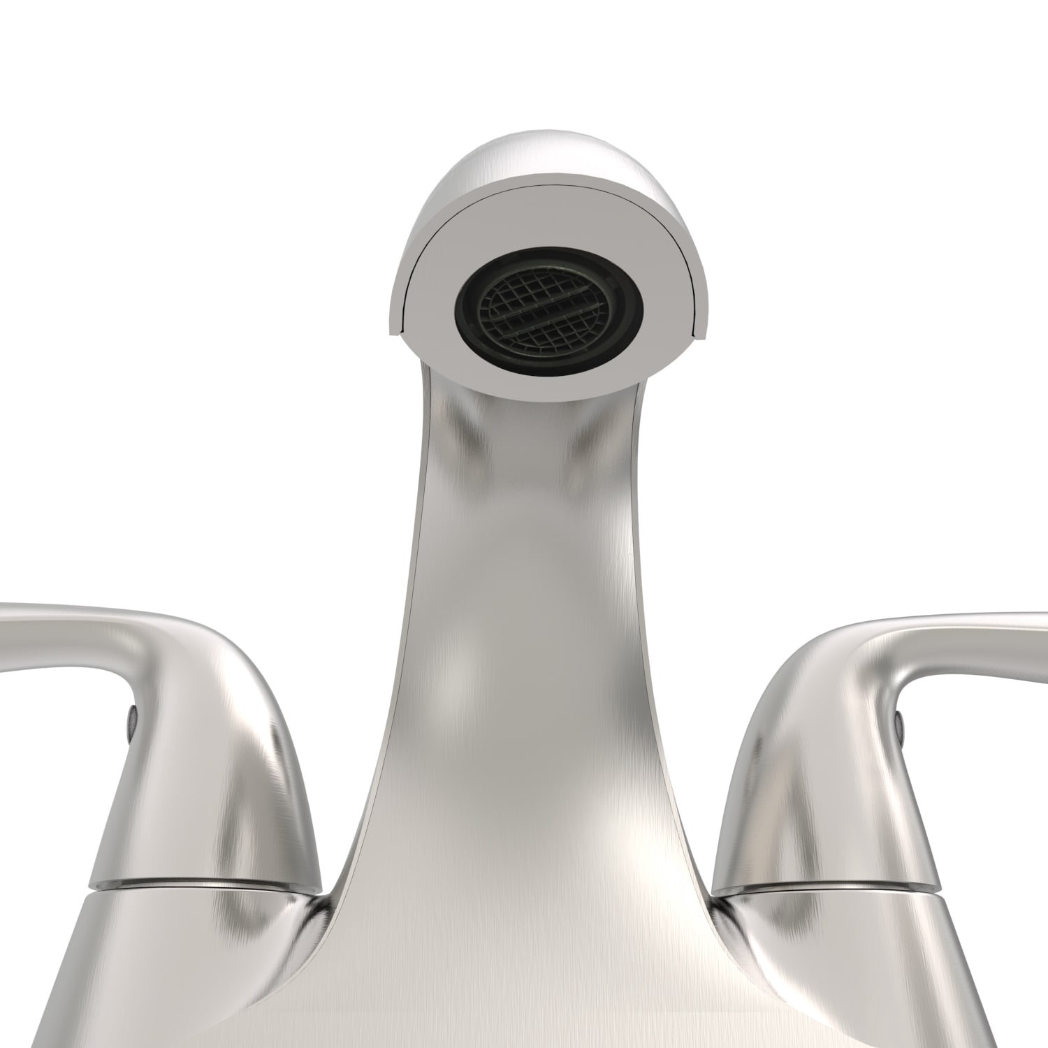 slide 3 of 6, Project Source Aldean Nickel 4-in centerset 2-handle WaterSense Low-arc Commercial/Residential Handle Bathroom Sink Faucet with Drain with Deck Plate, 1 ct