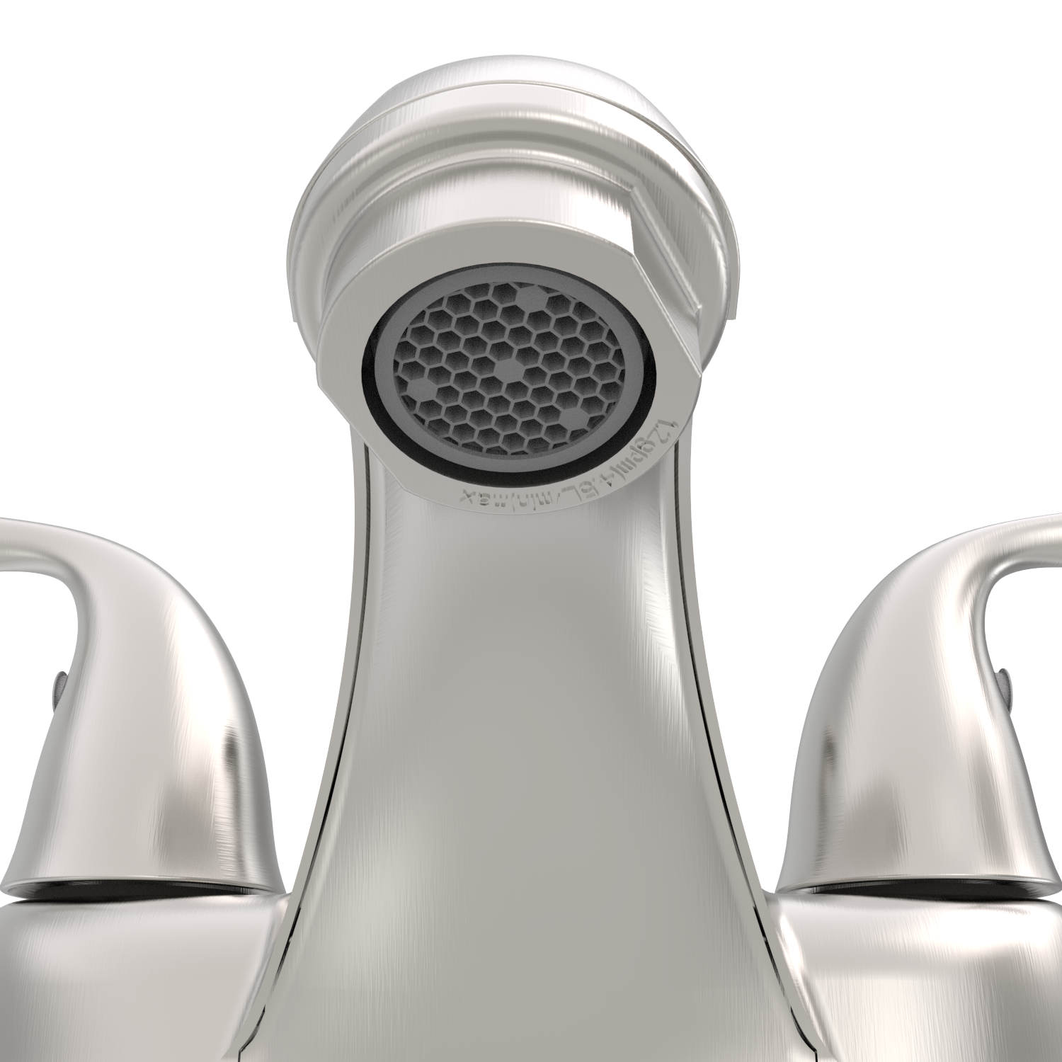 slide 3 of 6, Project Source Webber Nickel 4-in centerset 2-handle WaterSense Low-arc Commercial/Residential Handle Bathroom Sink Faucet with Drain with Deck Plate, 1 ct