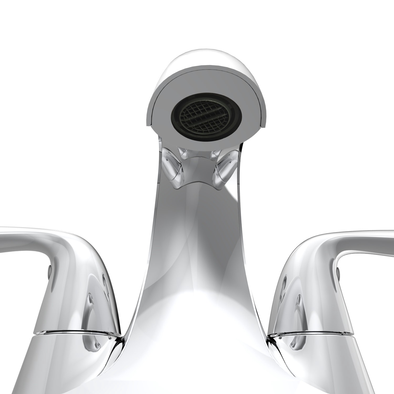 slide 3 of 6, Project Source Aldean Chrome 4-in centerset 2-handle WaterSense Low-arc Commercial/Residential Handle Bathroom Sink Faucet with Drain with Deck Plate, 1 ct