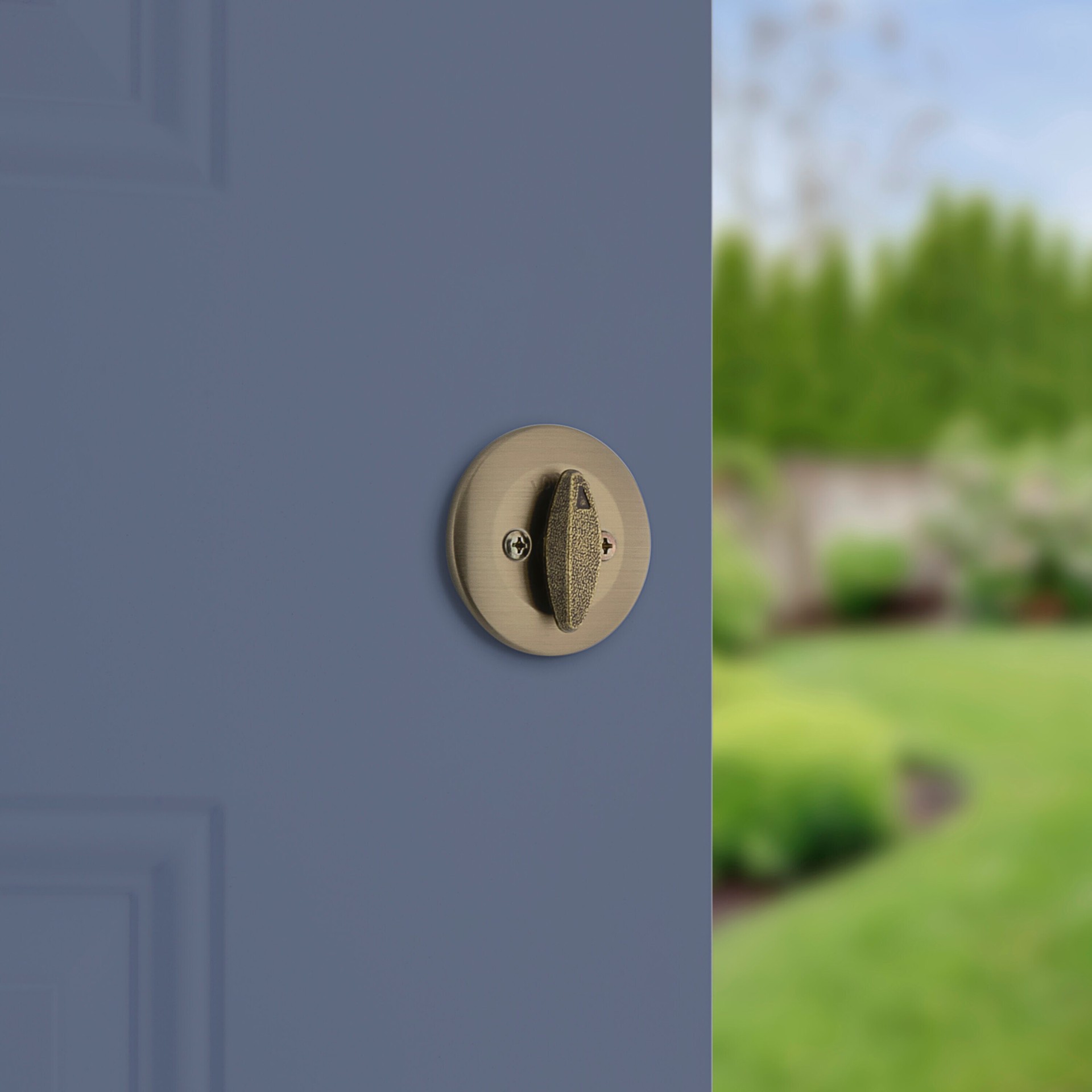 slide 3 of 6, Kwikset Security 660 Series Antique Brass Single Cylinder Deadbolt ft. SmartKey Security, 1 ct