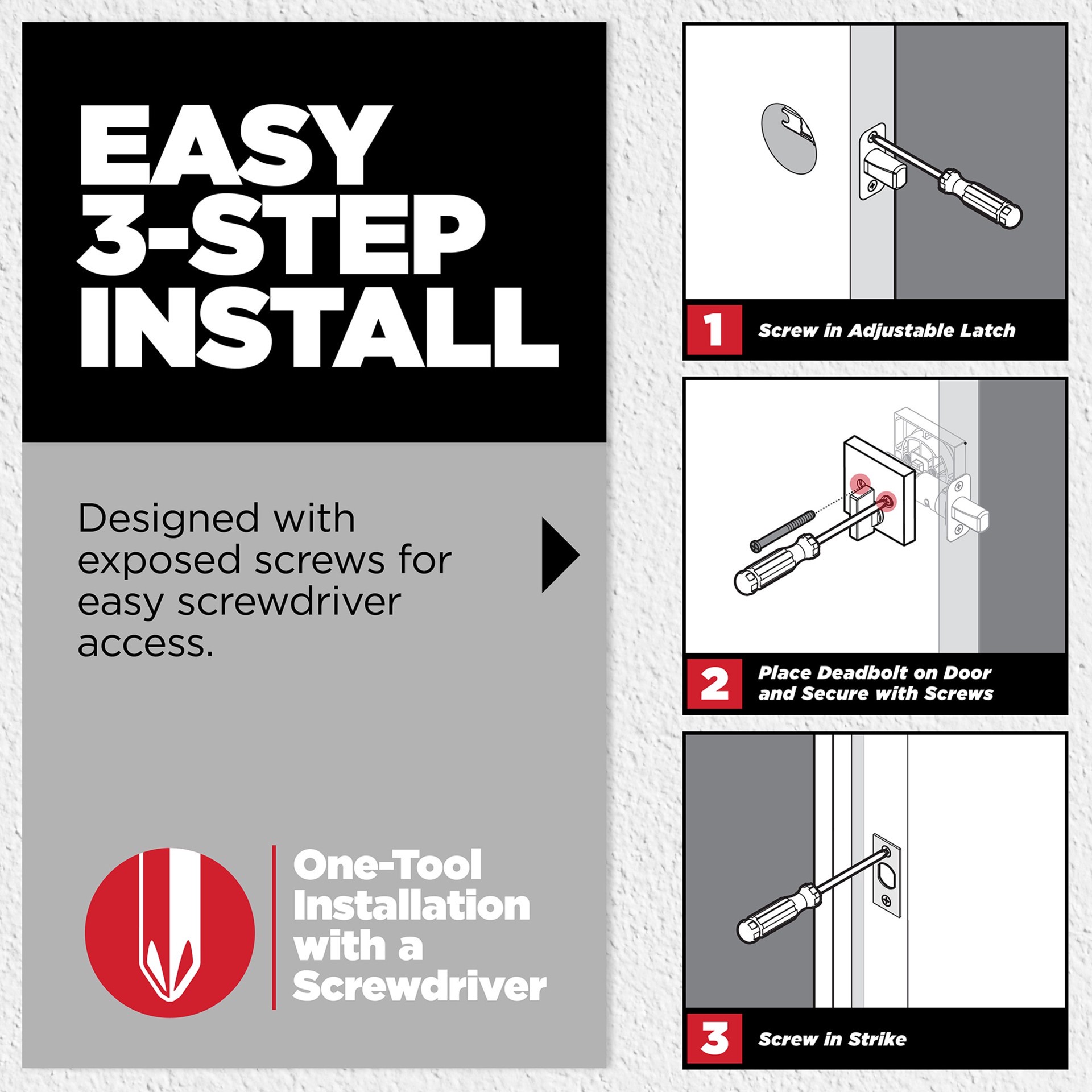 slide 4 of 6, Kwikset Cove Satin Nickel Exterior Single-Cylinder Deadbolt and Keyed Entry Door Knob ft. SmartKey Security 2 -Pack, 1 ct