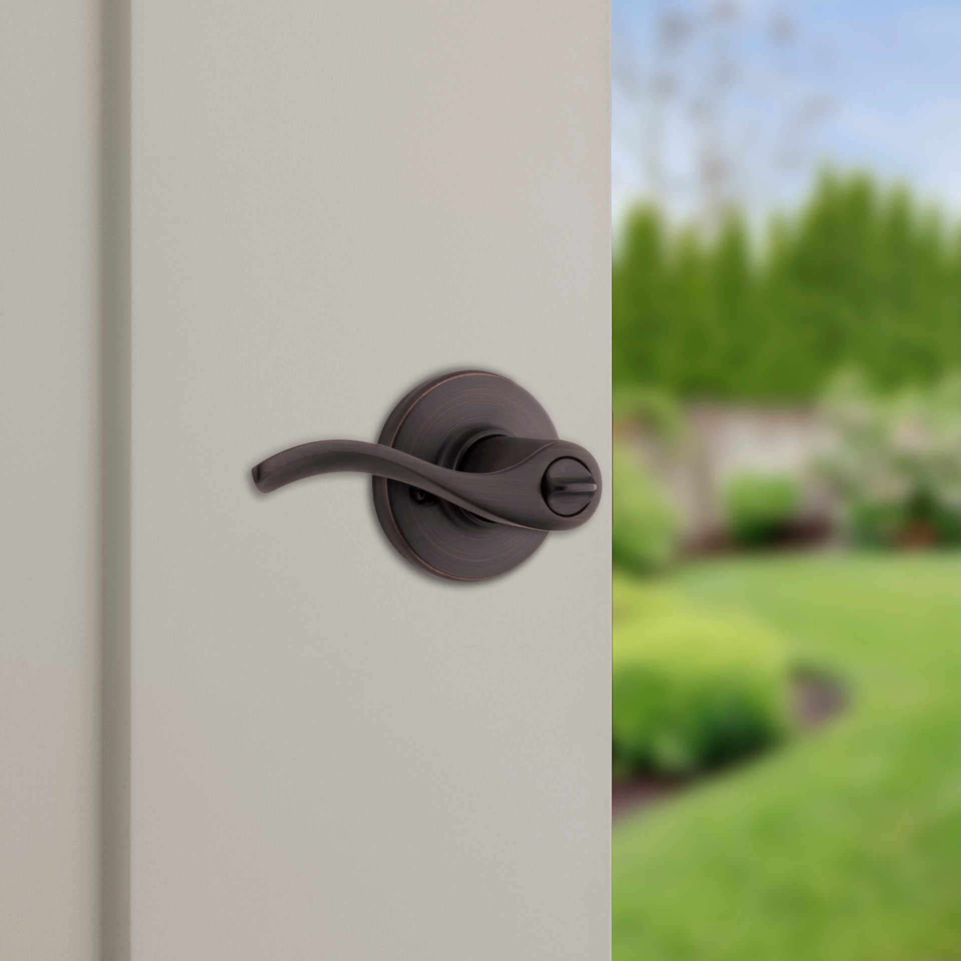 slide 3 of 6, Kwikset Balboa Venetian Bronze Exterior Keyed Entry Door Handle ft. SmartKey Security, 1 ct