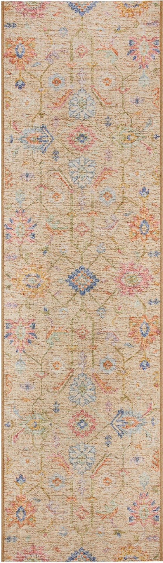 slide 1 of 6, allen + roth Persian Runner 2 x 7 (ft) Loomed Catalina Multi Rectangular Indoor Floral/Botanical Persian Machine washable Runner rug, 1 ct