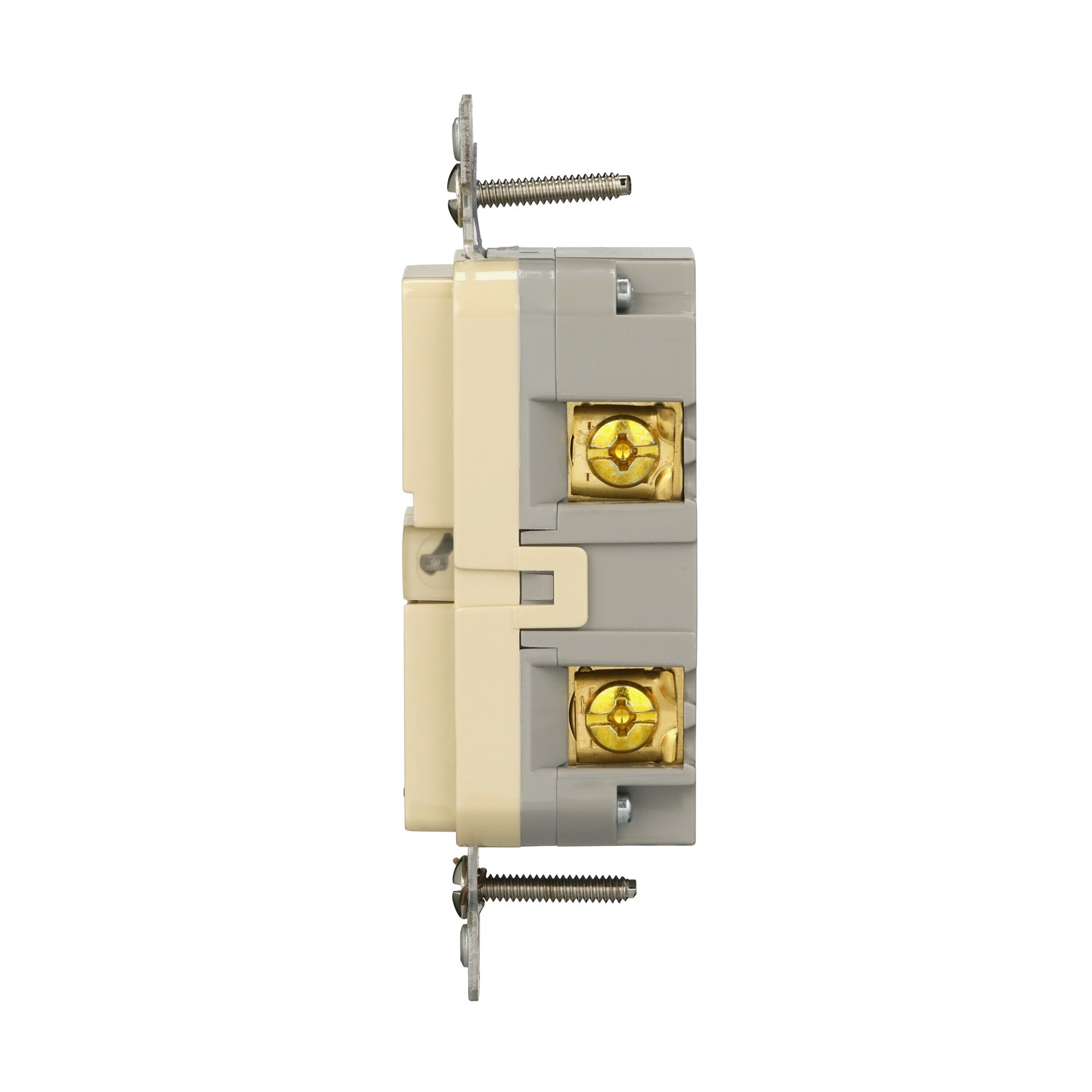 slide 3 of 6, Eaton 15 -Amp 125-volt Tamper Resistant GFCI Residential Decorator Outlet , Ivory, 1 ct
