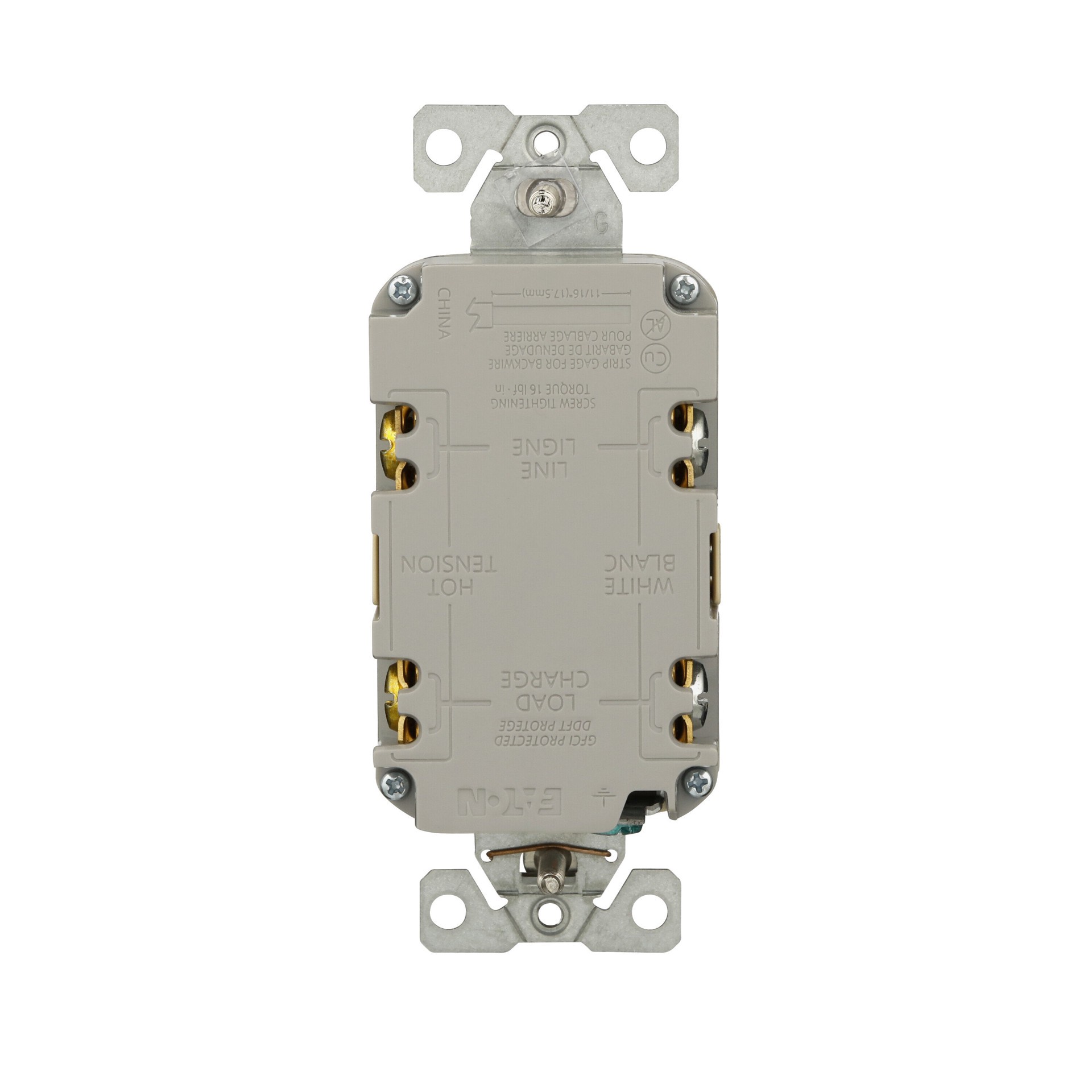 slide 4 of 6, Eaton 15 -Amp 125-volt GFCI Residential Decorator Outlet , Ivory 3 -Pack, 1 ct