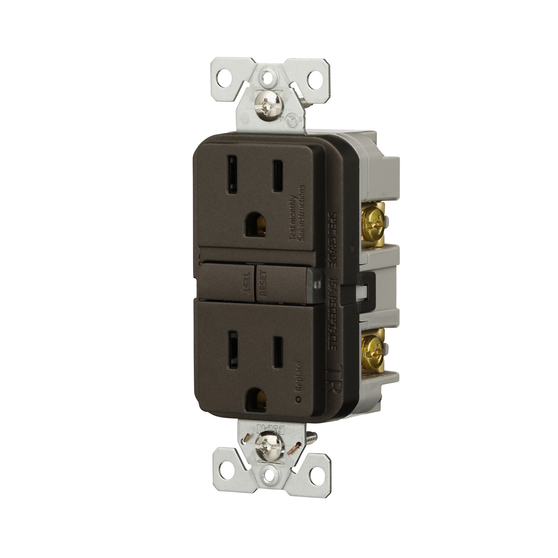 slide 2 of 6, Eaton 15 -Amp 125-volt Tamper Resistant GFCI Residential Decorator Outlet , Oil Rubbed Bronze, 1 ct