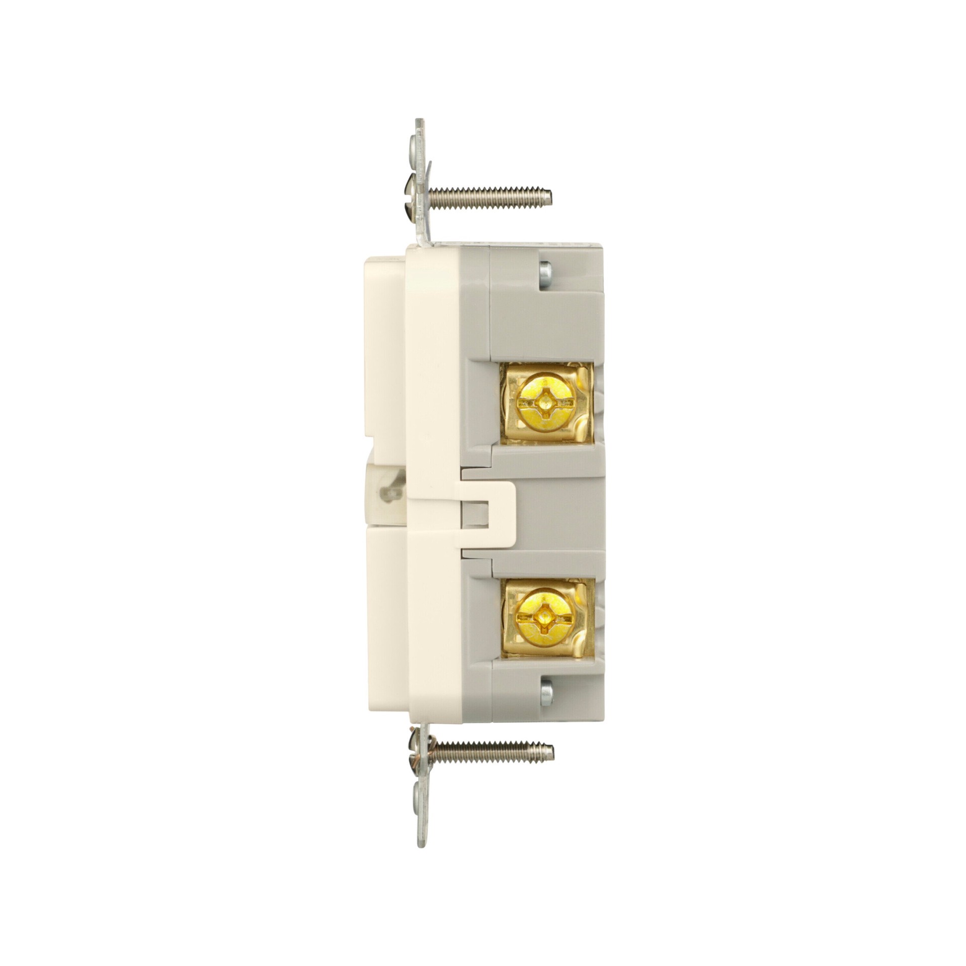 slide 3 of 6, Eaton 20 -Amp 125-volt Tamper Resistant GFCI Residential Decorator Outlet , Light Almond, 1 ct