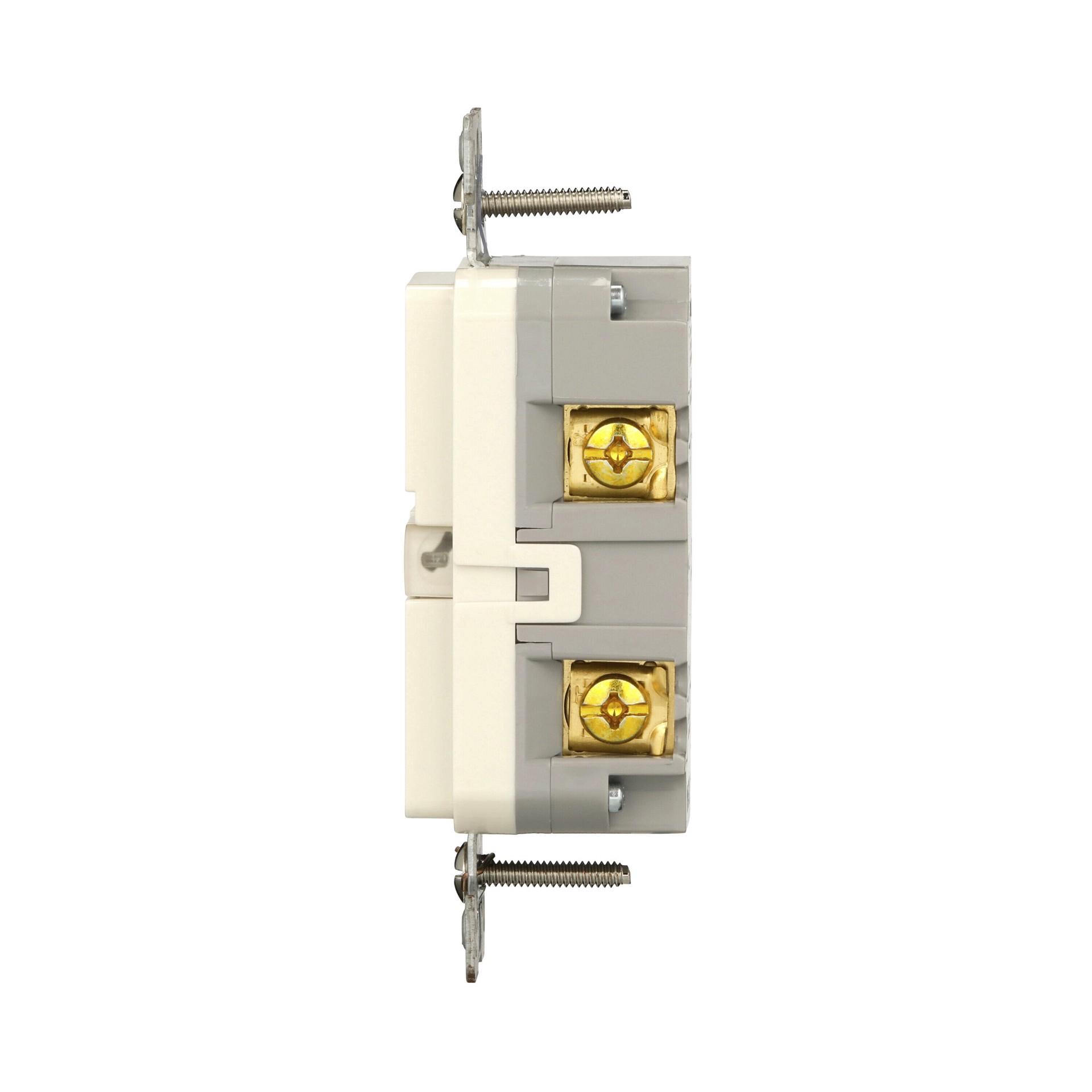 slide 3 of 6, Eaton 15 -Amp 125-volt GFCI Residential Decorator Outlet , Light Almond 3 -Pack, 1 ct