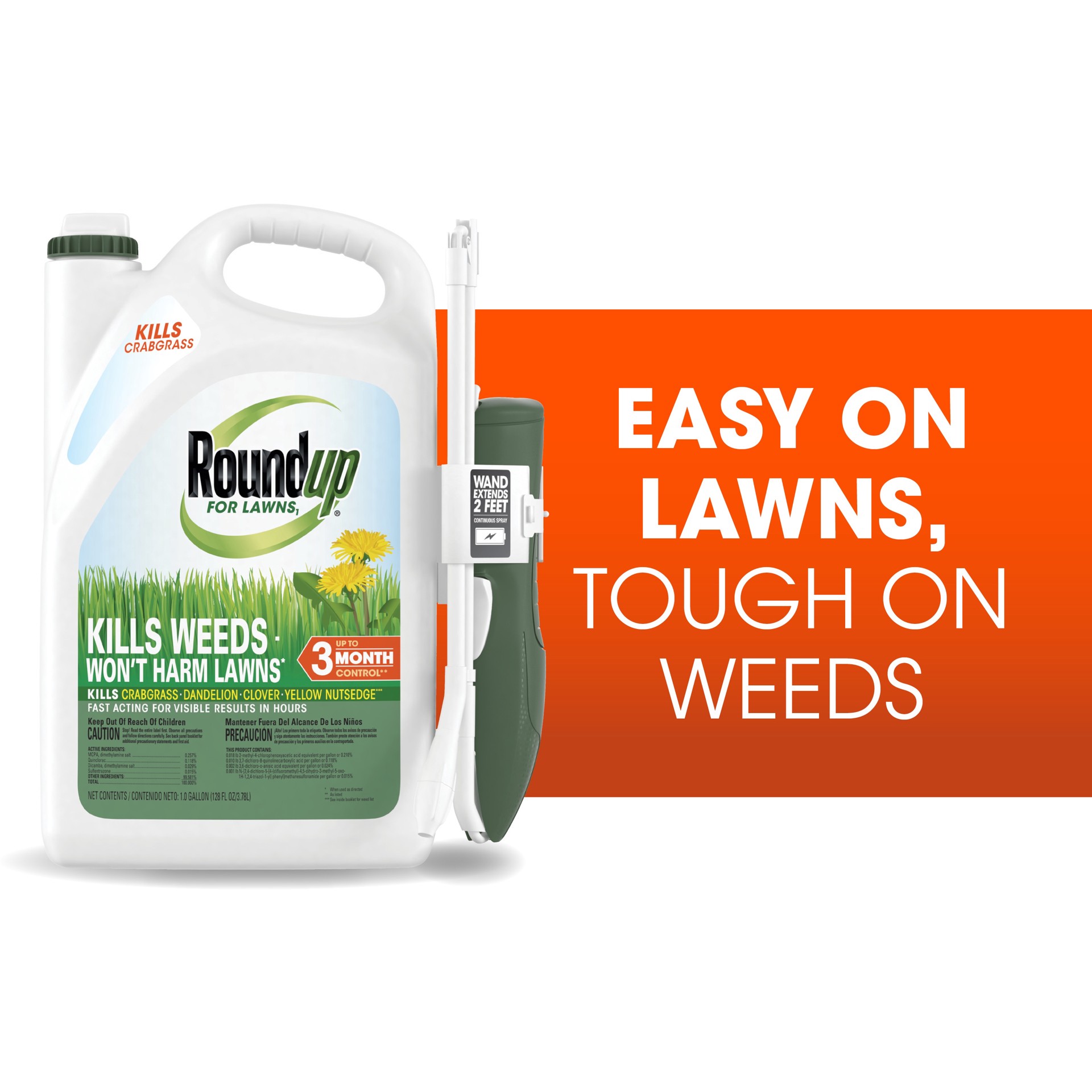slide 2 of 6, Roundup For Lawns1 1 -Gallon Ready to Use Lawn Weed Killer, 1 ct
