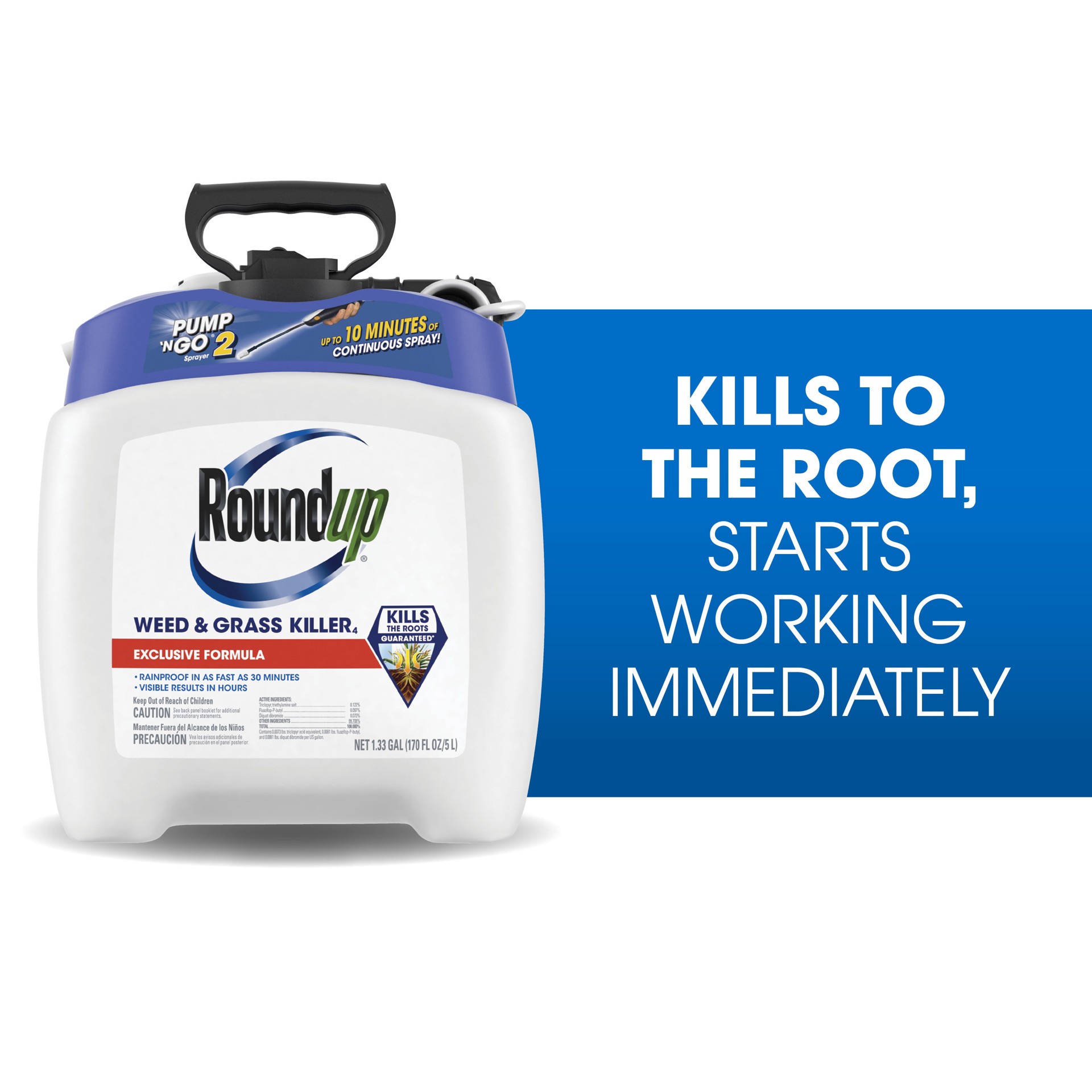 slide 3 of 6, Roundup Weed Grass Killer4 with Pump 'N Go 2 1.33 -Gallon Trigger spray Weed and Grass Killer, 1 ct