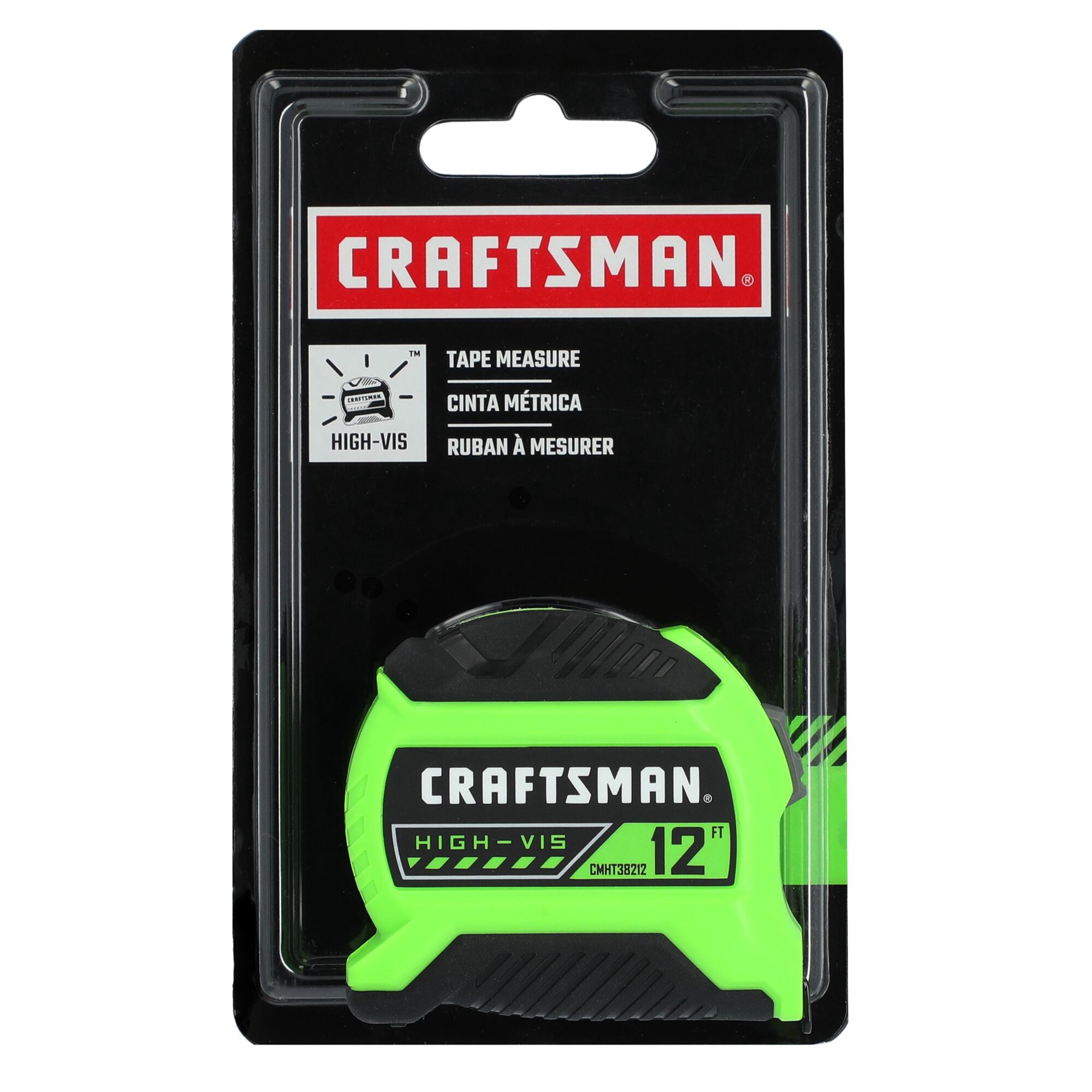 slide 6 of 6, CRAFTSMAN HI-VIS 12-ft Tape Measure, 1 ct