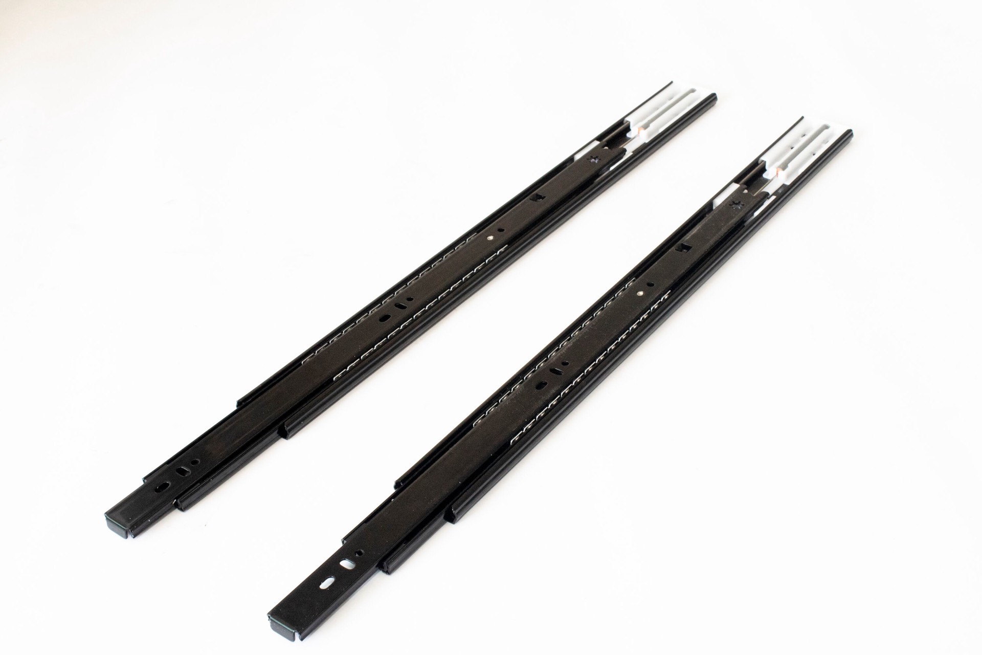 slide 4 of 6, RELIABILT 20-in Full extension Soft Close Side Mount Ball bearing 100-lb Load Capacity Heavy Duty Black Drawer Slide 1 -Pair, 1 ct