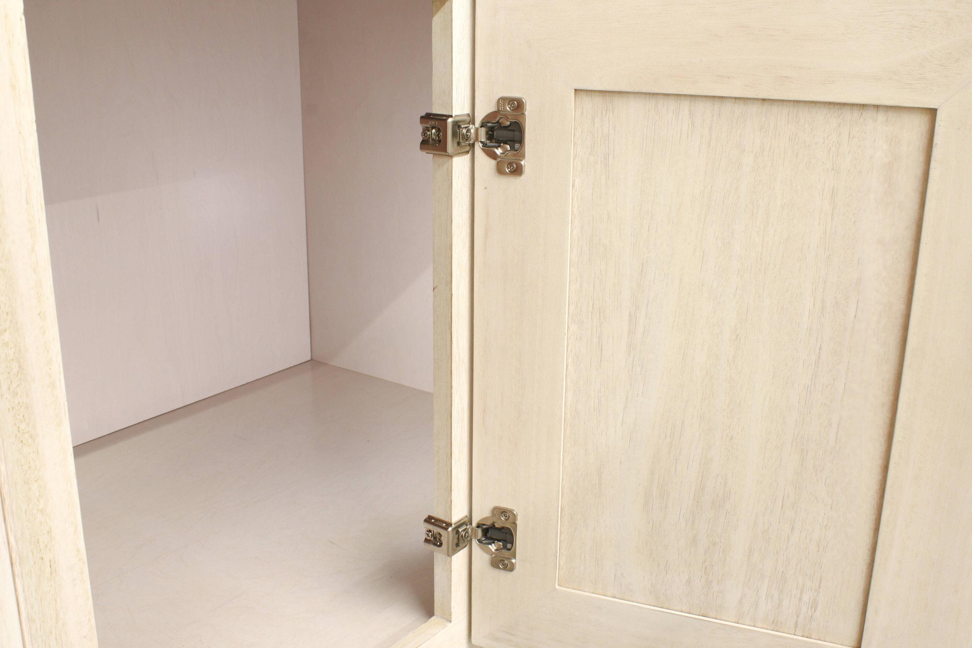 slide 4 of 6, RELIABILT 105-Degree 1-3/8-in Overlay Concealed Soft-Close Nickel plated Cabinet Hinge, 1 Pair(s) 2 -Pieces, 1 ct