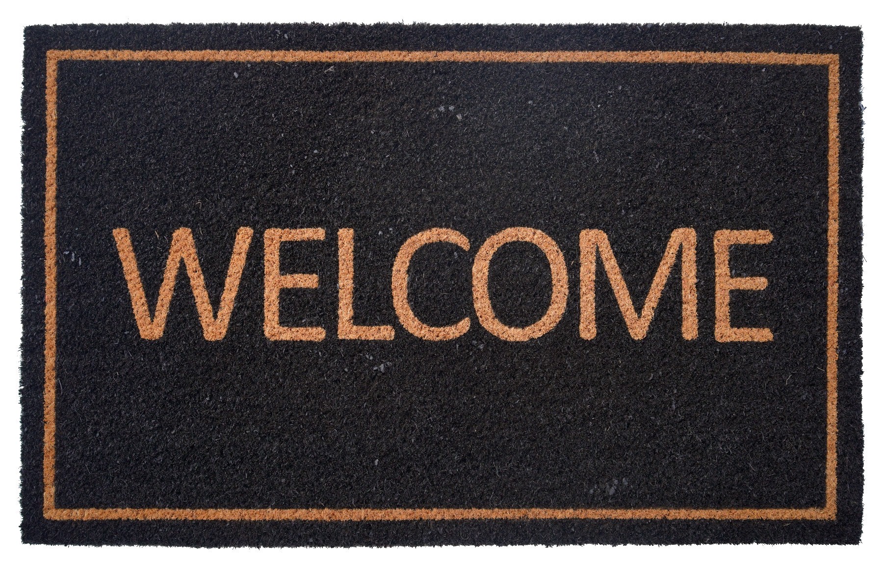 slide 2 of 6, Style Selections 18-in x 30-in Natural Coir/Vinyl Non-Slip Grip Indoor or outdoor Door Mat, 1 ct