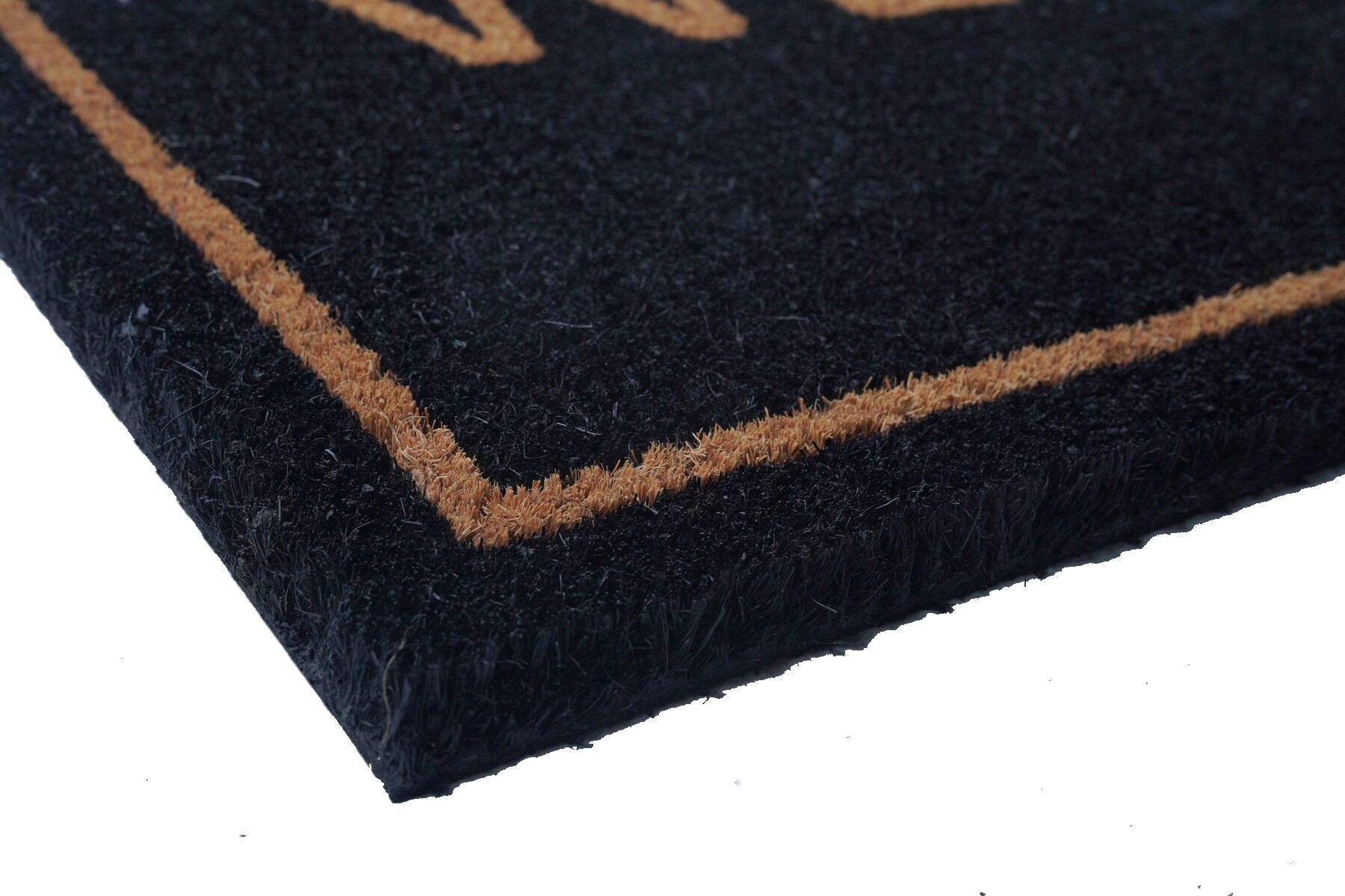 slide 4 of 6, Style Selections 18-in x 30-in Natural Coir/Vinyl Non-Slip Grip Indoor or outdoor Door Mat, 1 ct