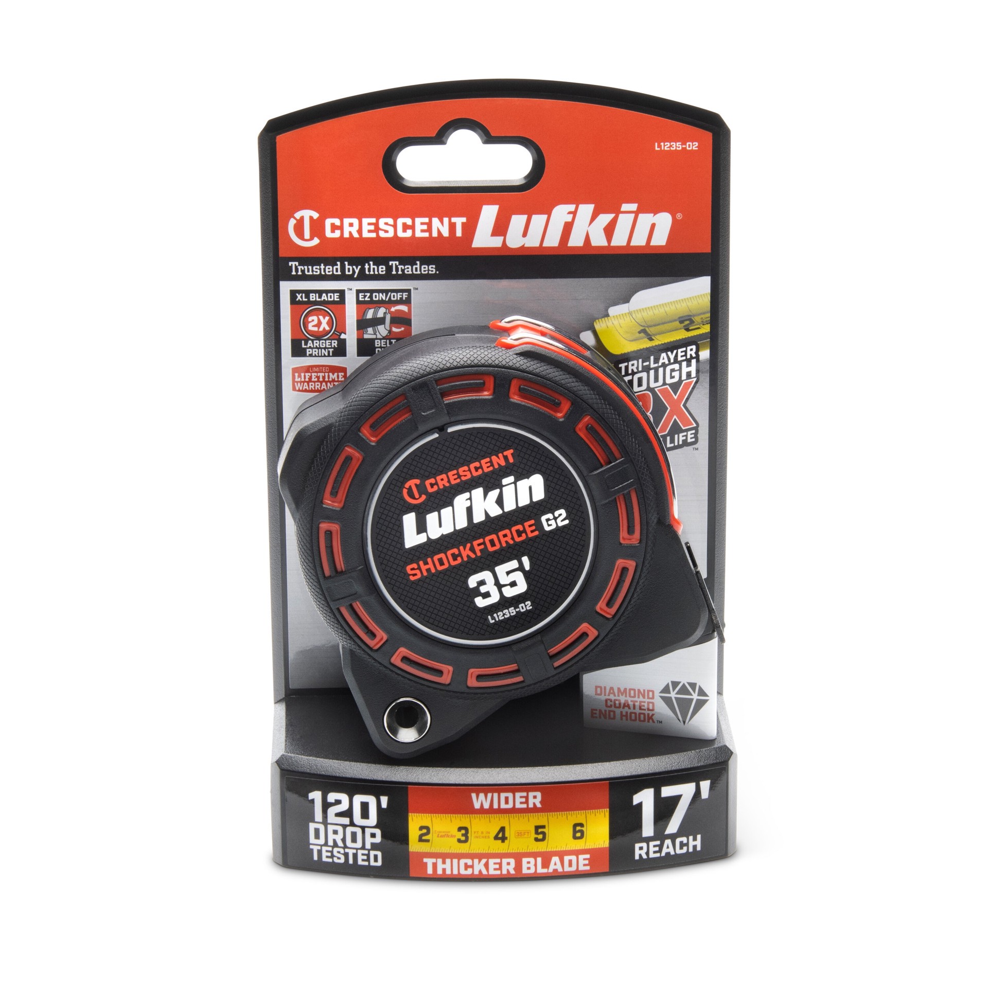 slide 5 of 5, Crescent Lufkin Shockforce G2 G2 35-ft Tape Measure, 1 ct