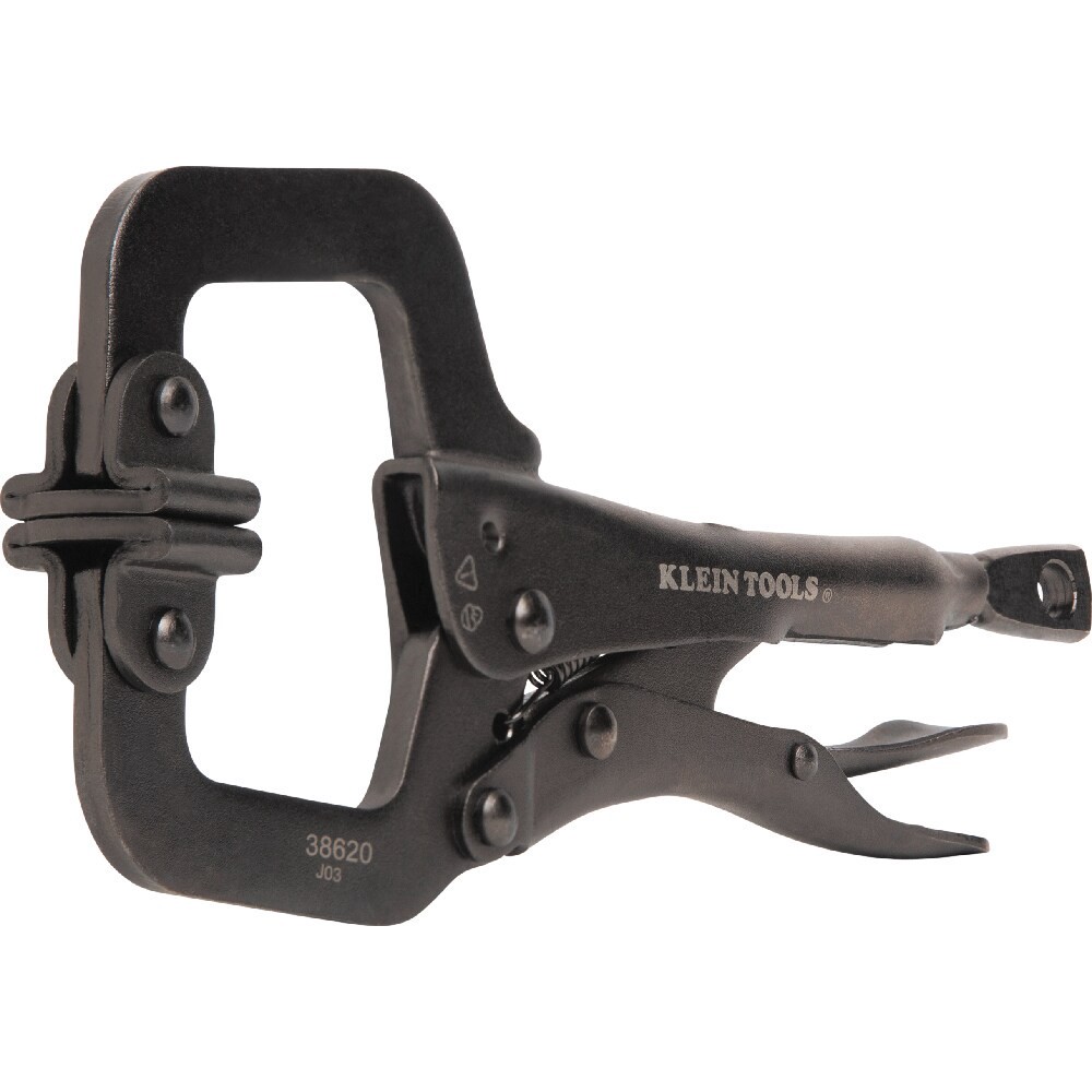 slide 3 of 6, Klein Tools C-Clamp Locking Pliers With Swivel Jaws, 6-Inch, 1 ct