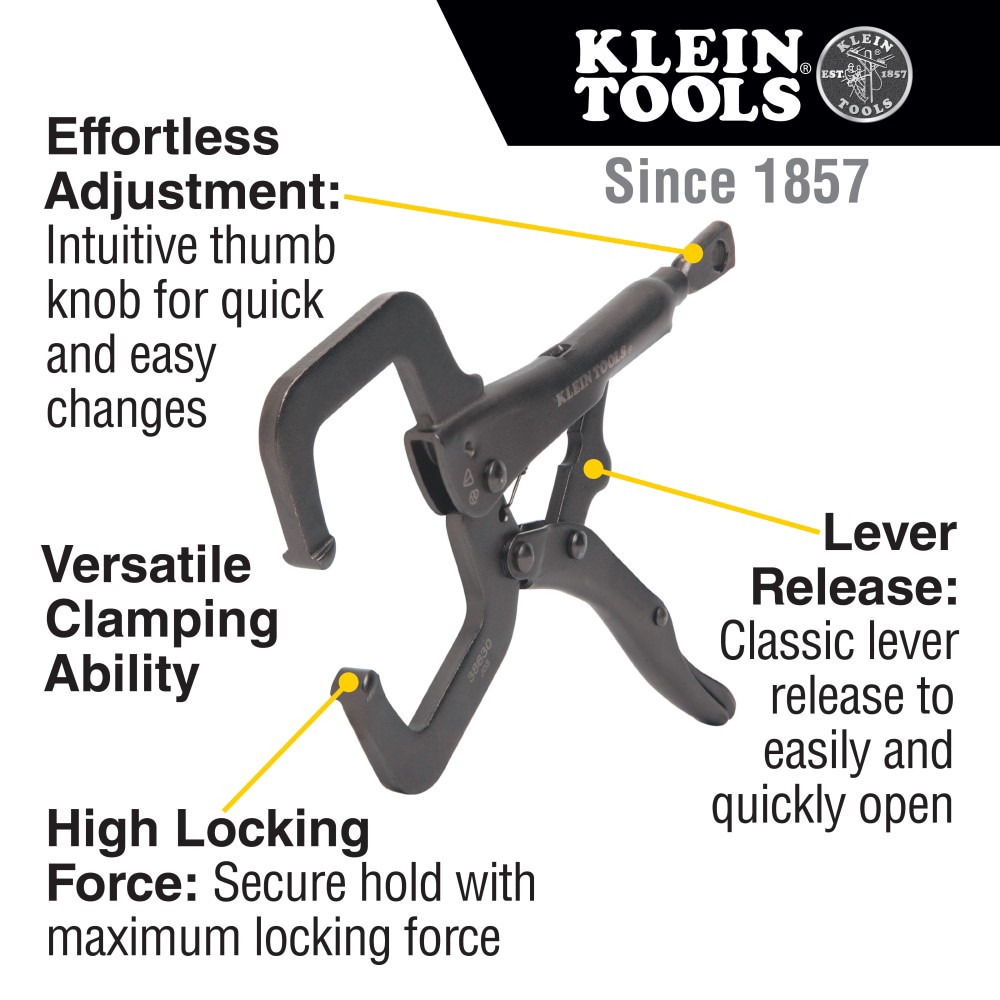 slide 2 of 6, Klein Tools C-Clamp Locking Pliers With Standard Jaws, 6-Inch, 1 ct