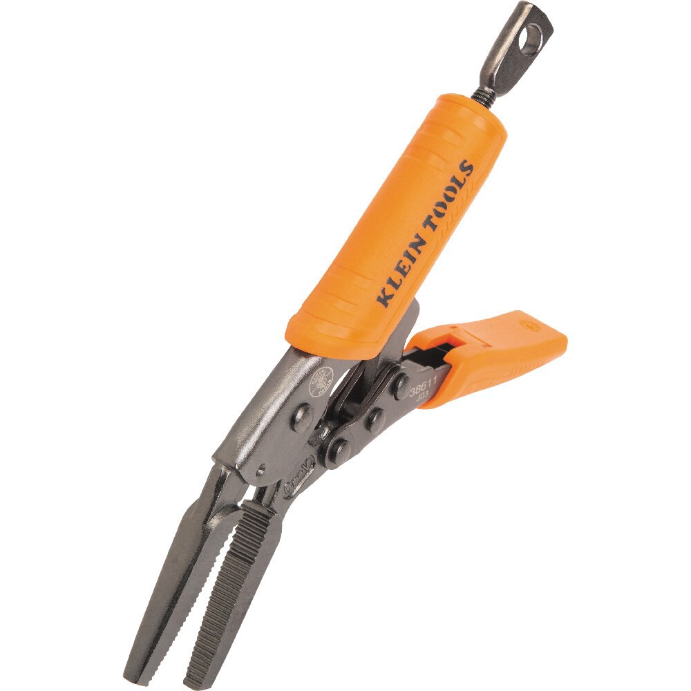 slide 4 of 6, Klein Tools Long Nose Locking Pliers, 6-Inch, 1 ct