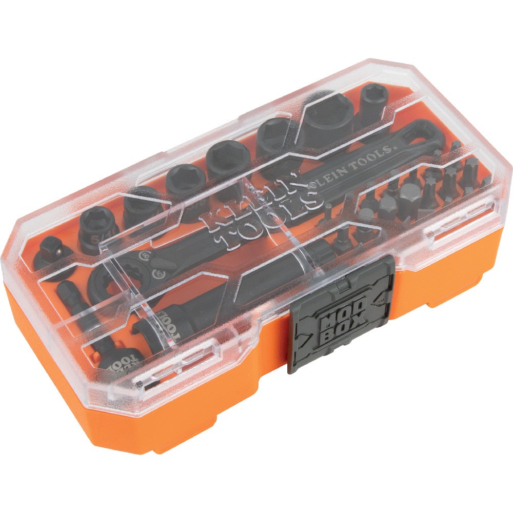 slide 3 of 6, Klein Tools KNECT 1/4-Inch Drive Impact-Rated Pass Through Socket Set, 32-Piece, 1 ct