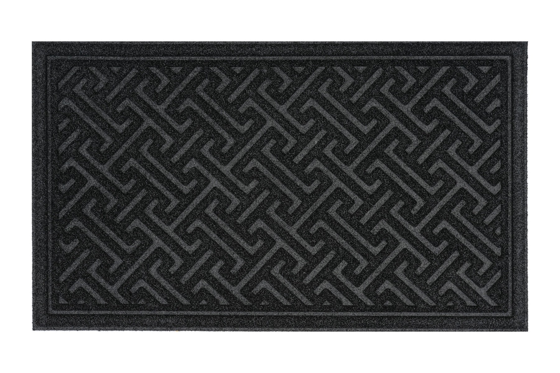 slide 2 of 6, Project Source 18-in x 30-in Charcoal Non-Slip Grip Indoor or outdoor Door Mat, 1 ct