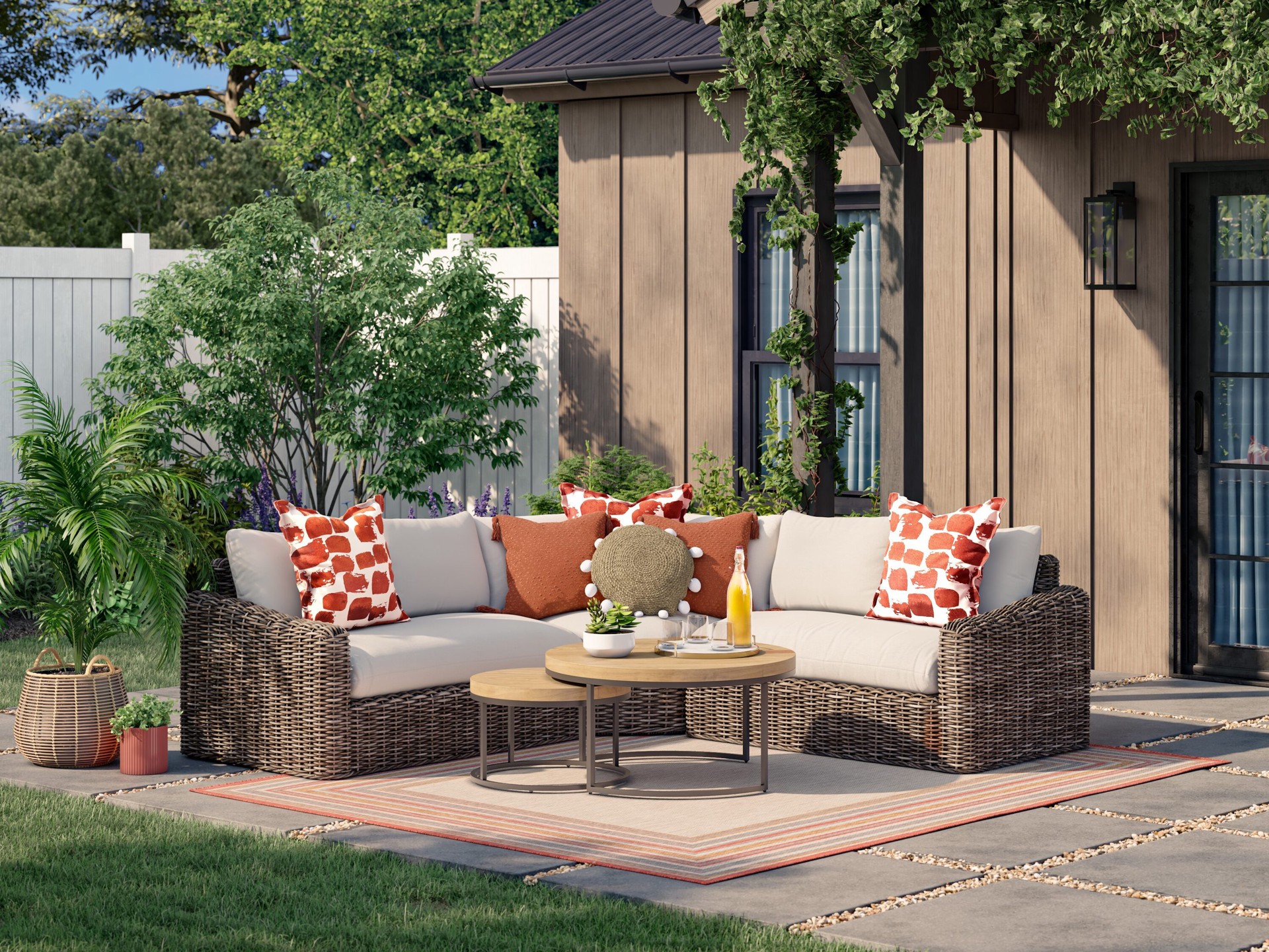 slide 6 of 6, allen + roth Round 9.2-in W x 9.2-in L Multiple colors/finishes Ceramic Indoor/Outdoor Planter, 1 ct