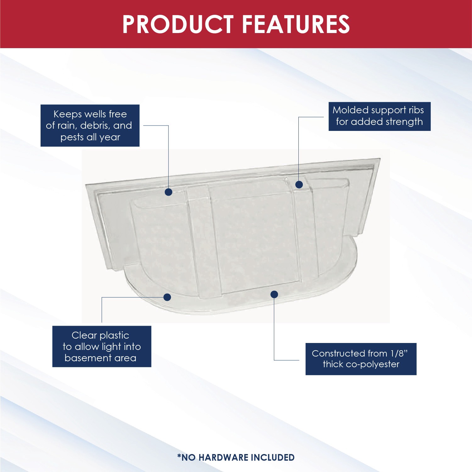 slide 5 of 5, SHAPE PRODUCTS 13-in inches x 15-in inches x 39-in inches Plastic Window Well Cover, 1 ct