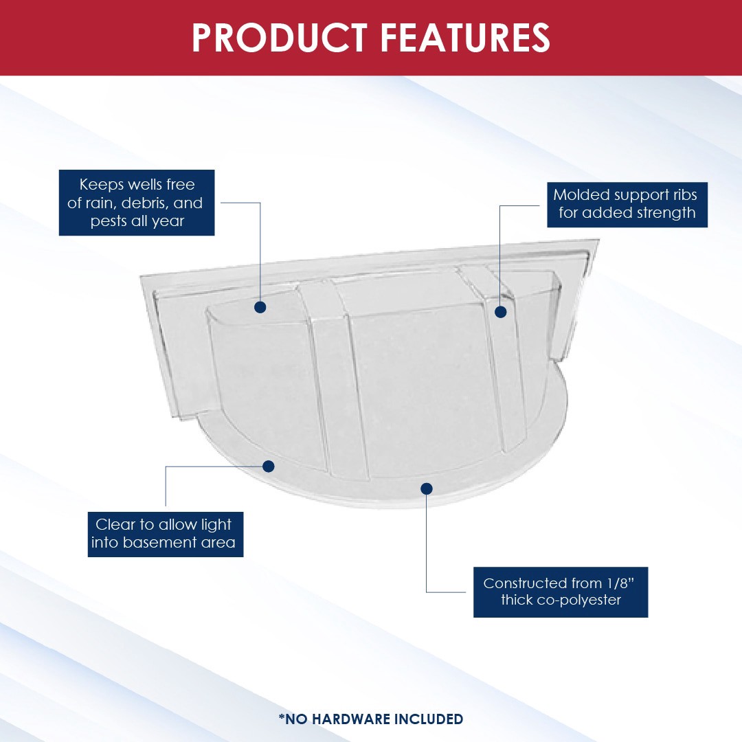 slide 3 of 5, SHAPE PRODUCTS 17-in inches x 15-in inches x 39-in inches Plastic Window Well Cover, 1 ct