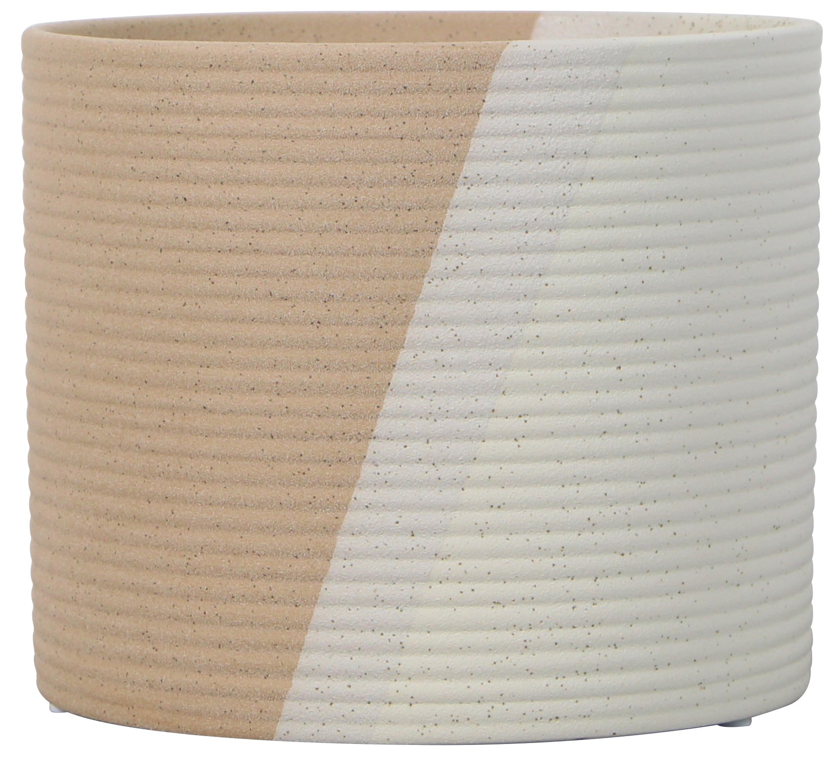 slide 1 of 6, allen + roth Round 8.07-in W x 8.07-in L Brown Ceramic Indoor/Outdoor Planter, 1 ct