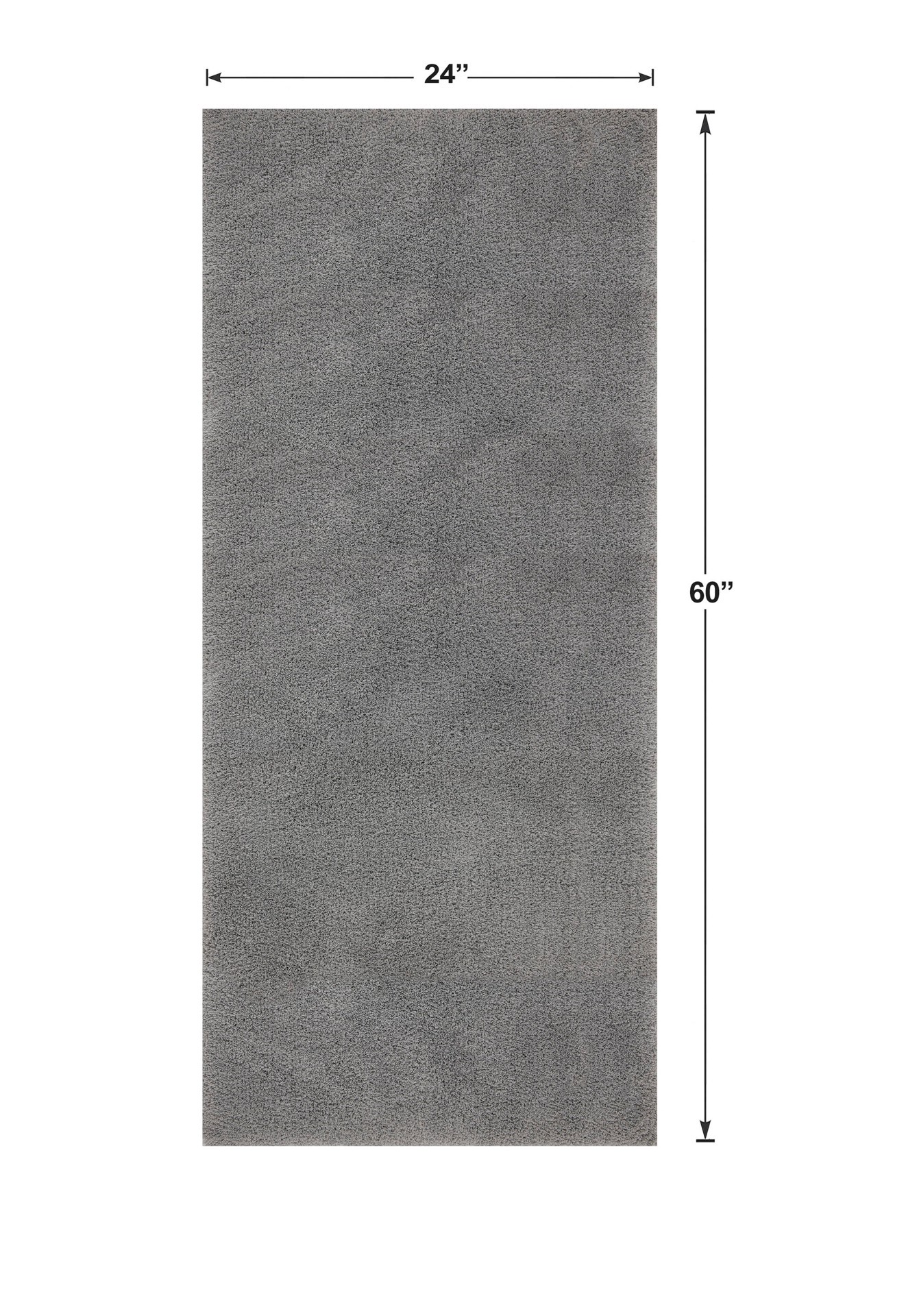 slide 5 of 6, allen + roth 24-in x 60-in Grey Silver Polyester Bath rug, 1 ct