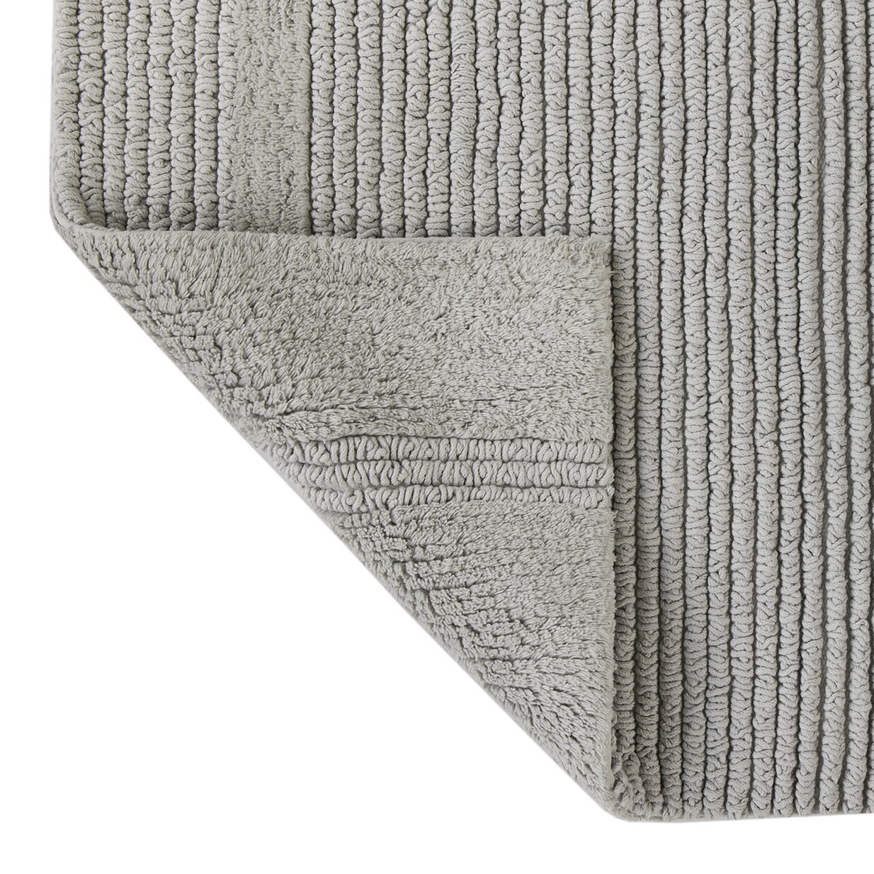 slide 6 of 6, allen + roth 20-in x 32-in Grey Silver Cotton Bath rug, 1 ct