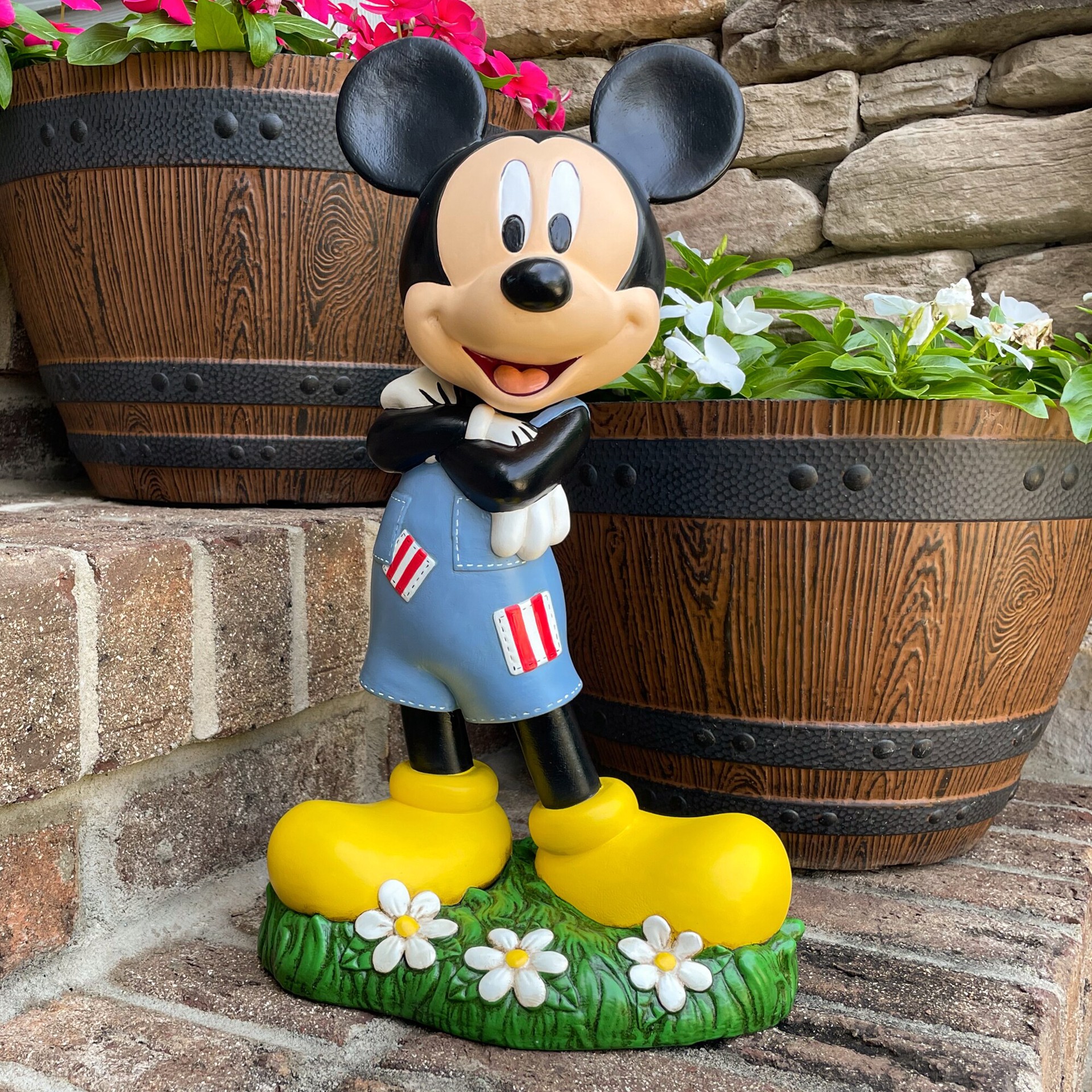slide 5 of 6, Disney 13.75-in H x 8-in W Multiple colors/finishes Mickey Garden Statue, 1 ct