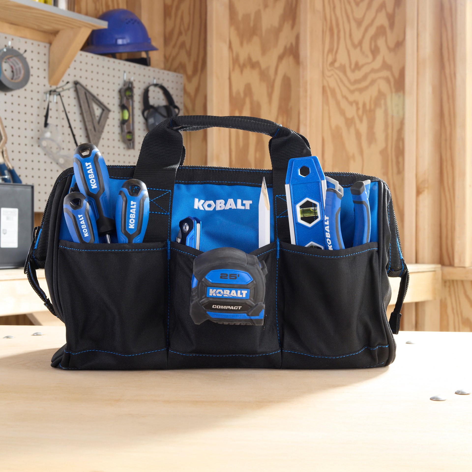 slide 2 of 6, Kobalt Blue Polyester 15-in W x 9-in D x 10-in L Zippered Tool bag, 1 ct