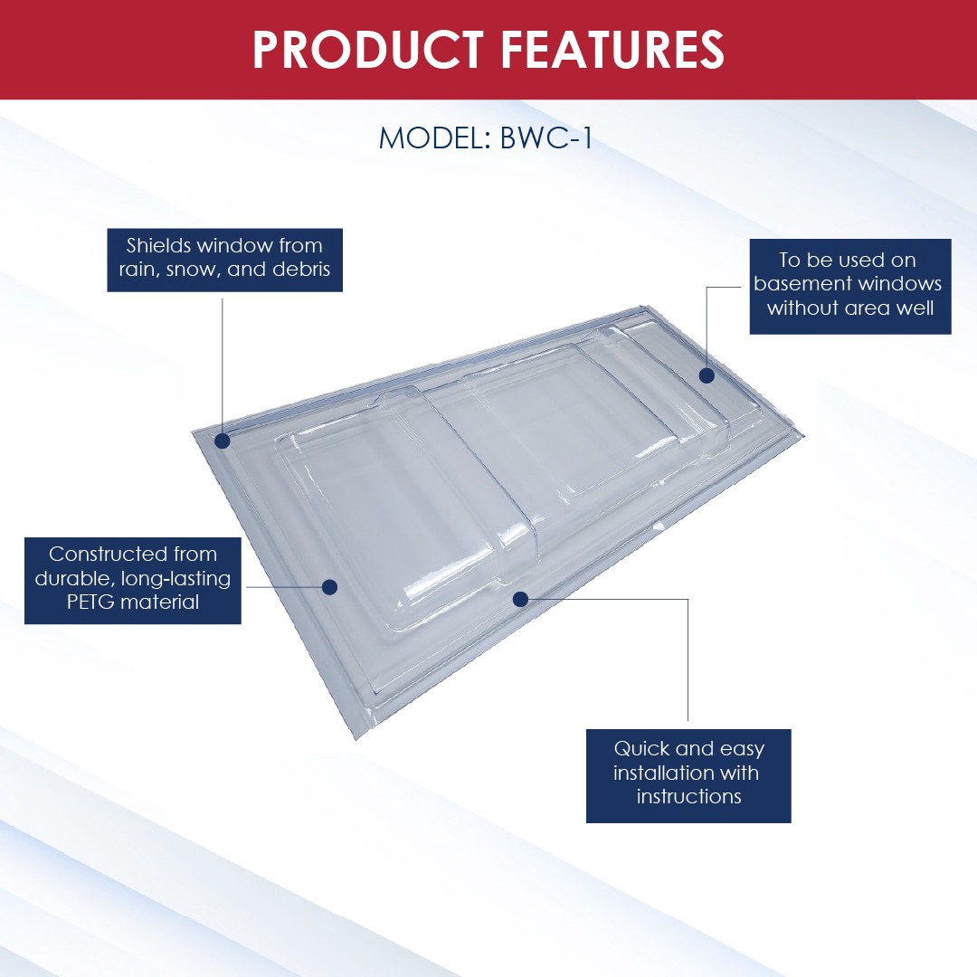 slide 3 of 3, SHAPE PRODUCTS 0.06-in inches x 17-in inches x 36-in inches Plastic Window Well Cover, 1 ct