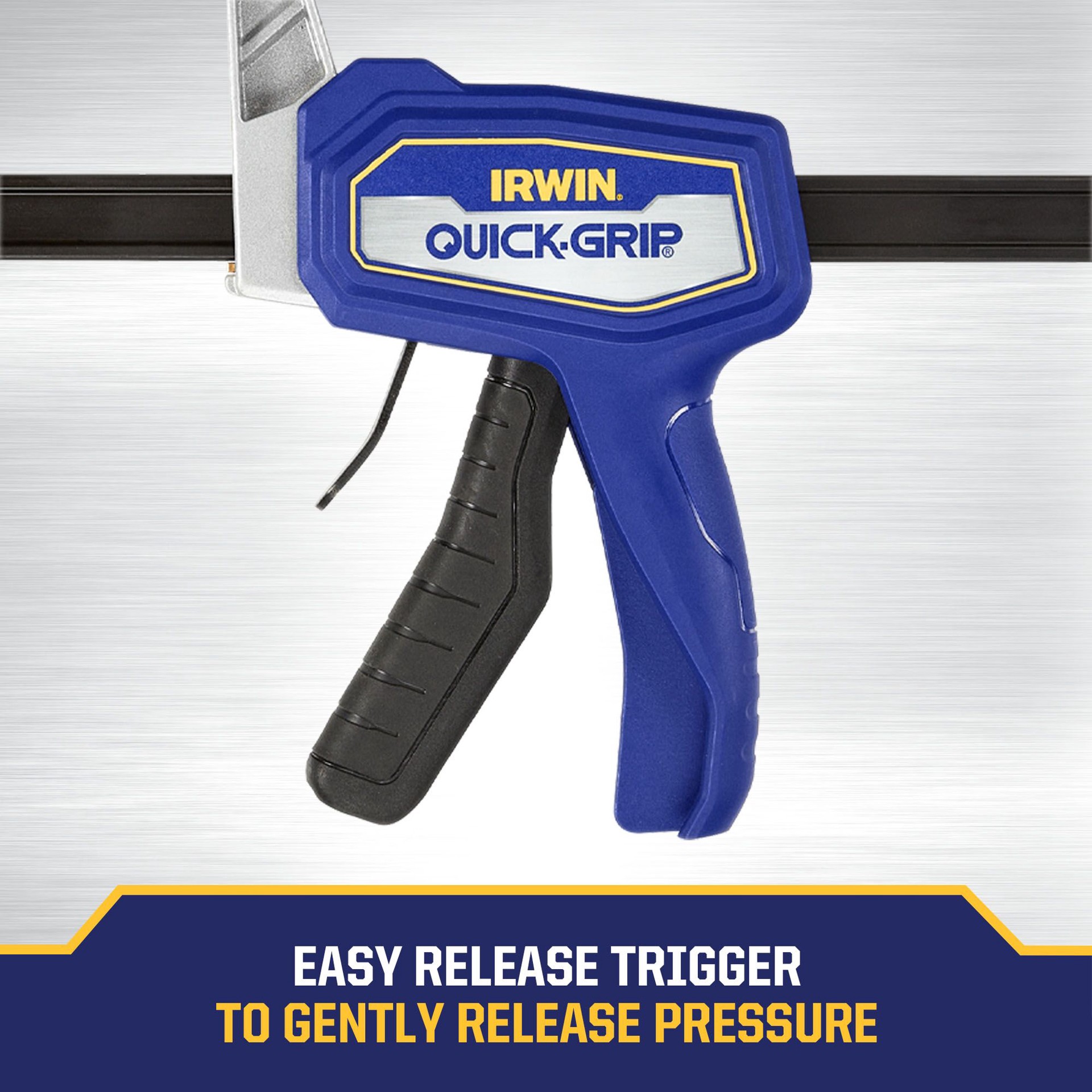 slide 5 of 6, IRWIN QUICK-GRIP 24-in Hybrid Clamps 300-lb Trigger / Bar Clamp, 1 ct