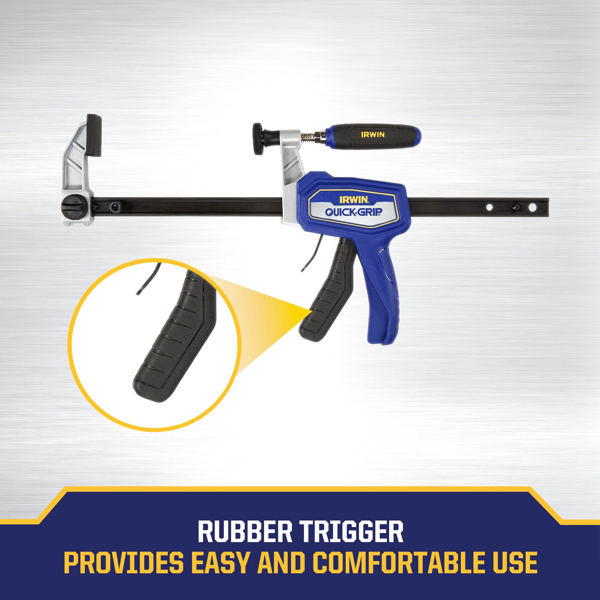slide 6 of 6, IRWIN QUICK-GRIP 24-in Hybrid Clamps 300-lb Trigger / Bar Clamp, 1 ct