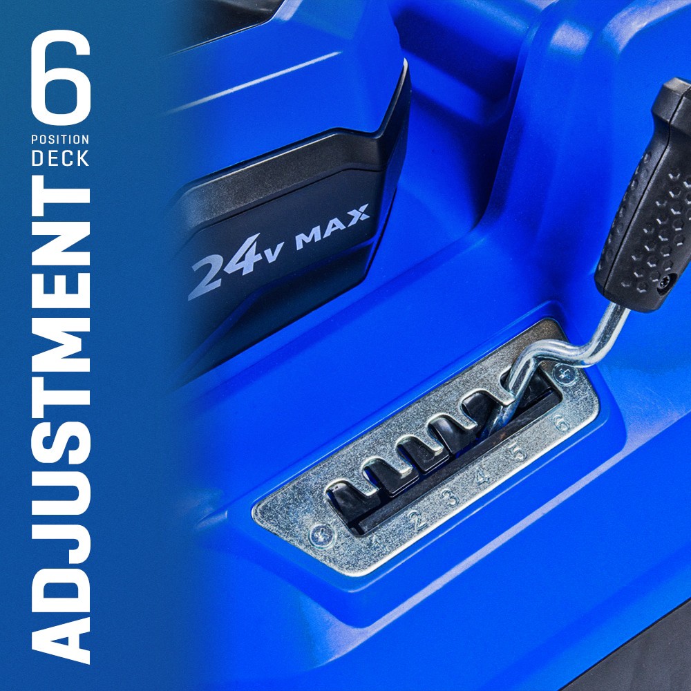 slide 5 of 6, Kobalt 24-volt, 16-in Push Battery Walk Mower with (2) 4 Ah Battery Included, 1 ct