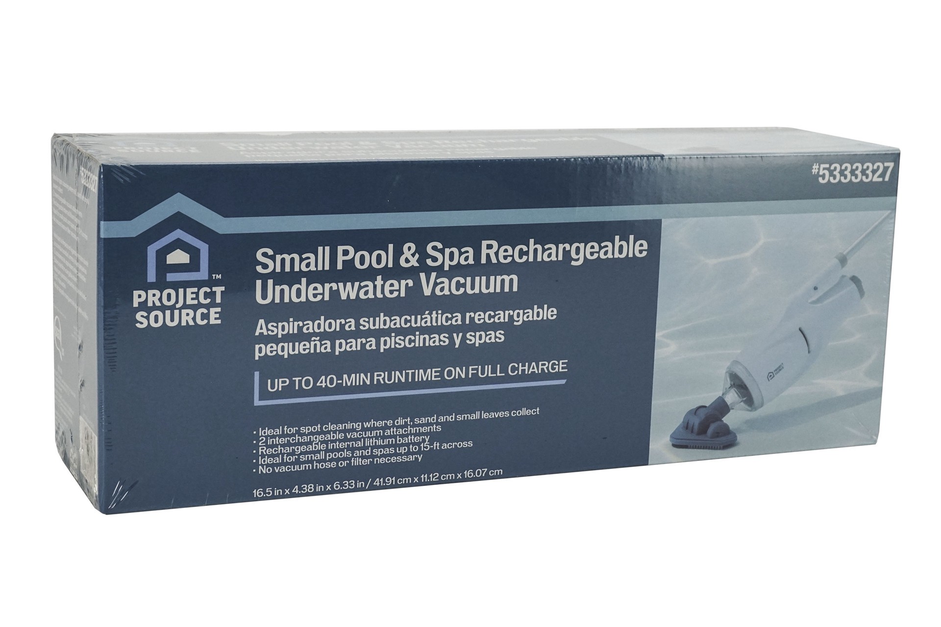slide 4 of 5, Project Source 6.5-in Handheld Pool Vacuum, 1 ct