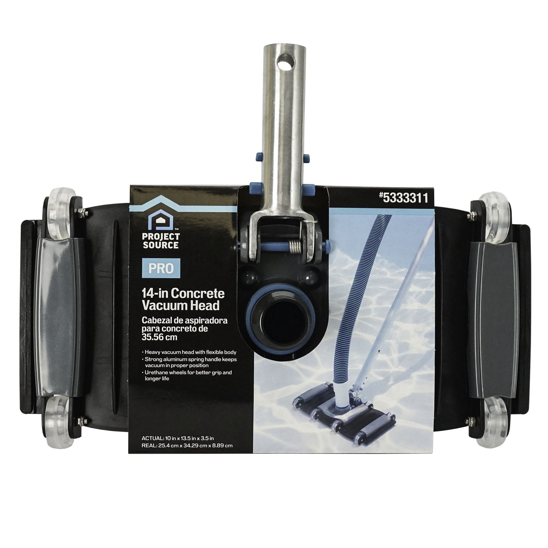 slide 4 of 4, Project Source 14 Flexible Swivel -Handle Pool Vacuum Head with Wheels, 1 ct