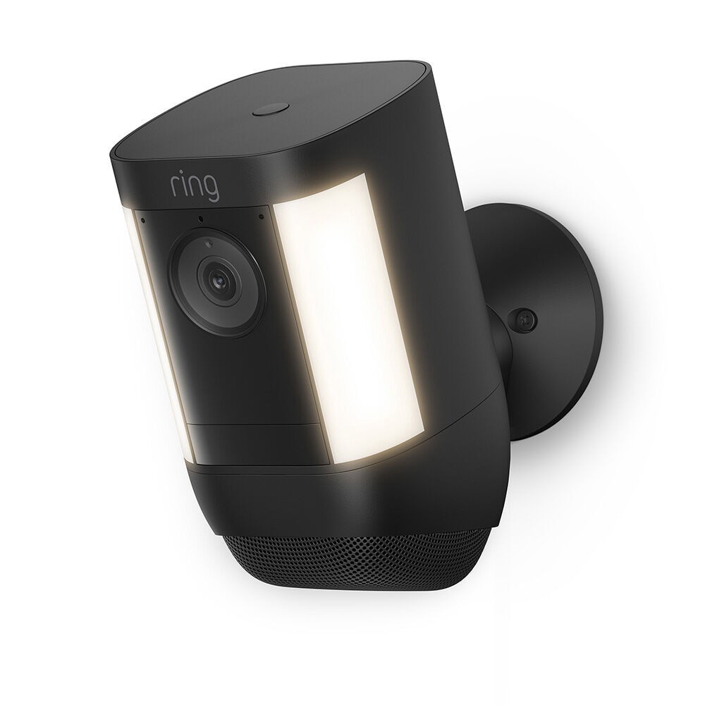slide 1 of 6, Ring Spotlight Cam Pro, Battery with 2K Video and Ring Vision, LED Lights, Dual-Band Wifi, and 3D Motion Detection, Black, 1 ct
