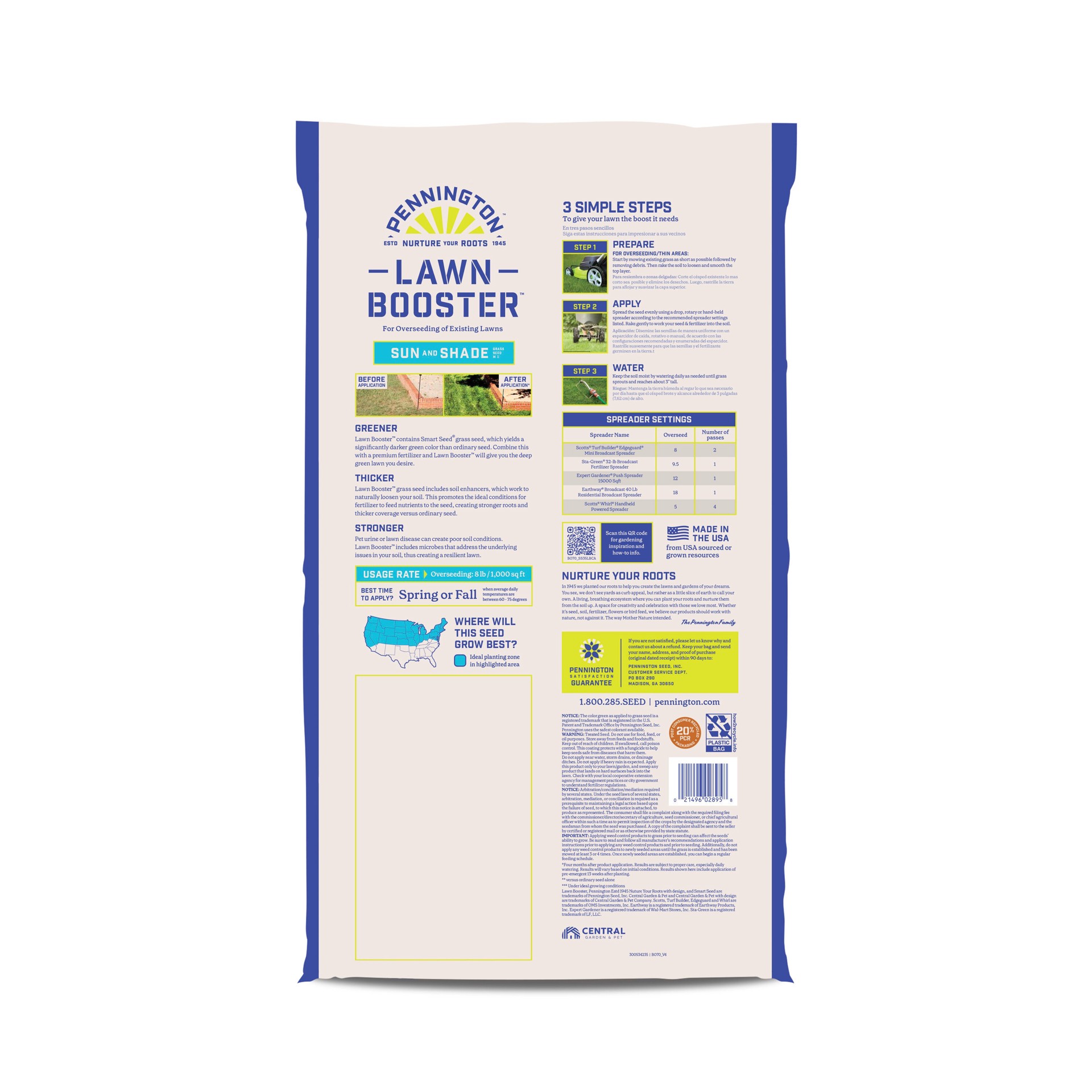 slide 3 of 6, Pennington 35-lbs. Sun and shade Lawn Repair Mix, 1 ct