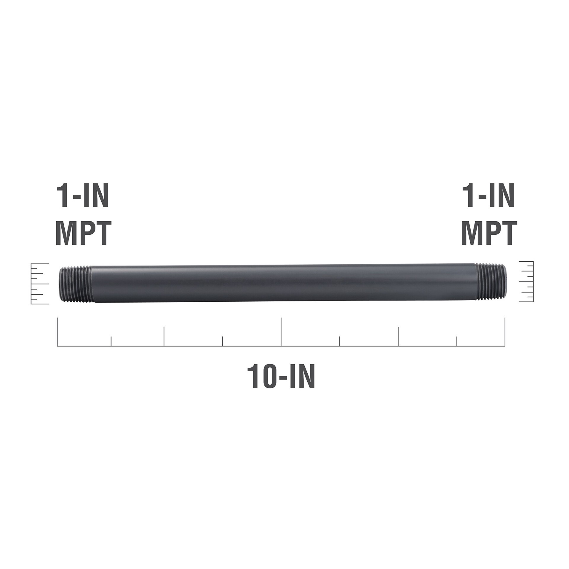 slide 3 of 5, B&K 1/2-in x 10-in Schedule 80 PVC Nipple, 1 ct