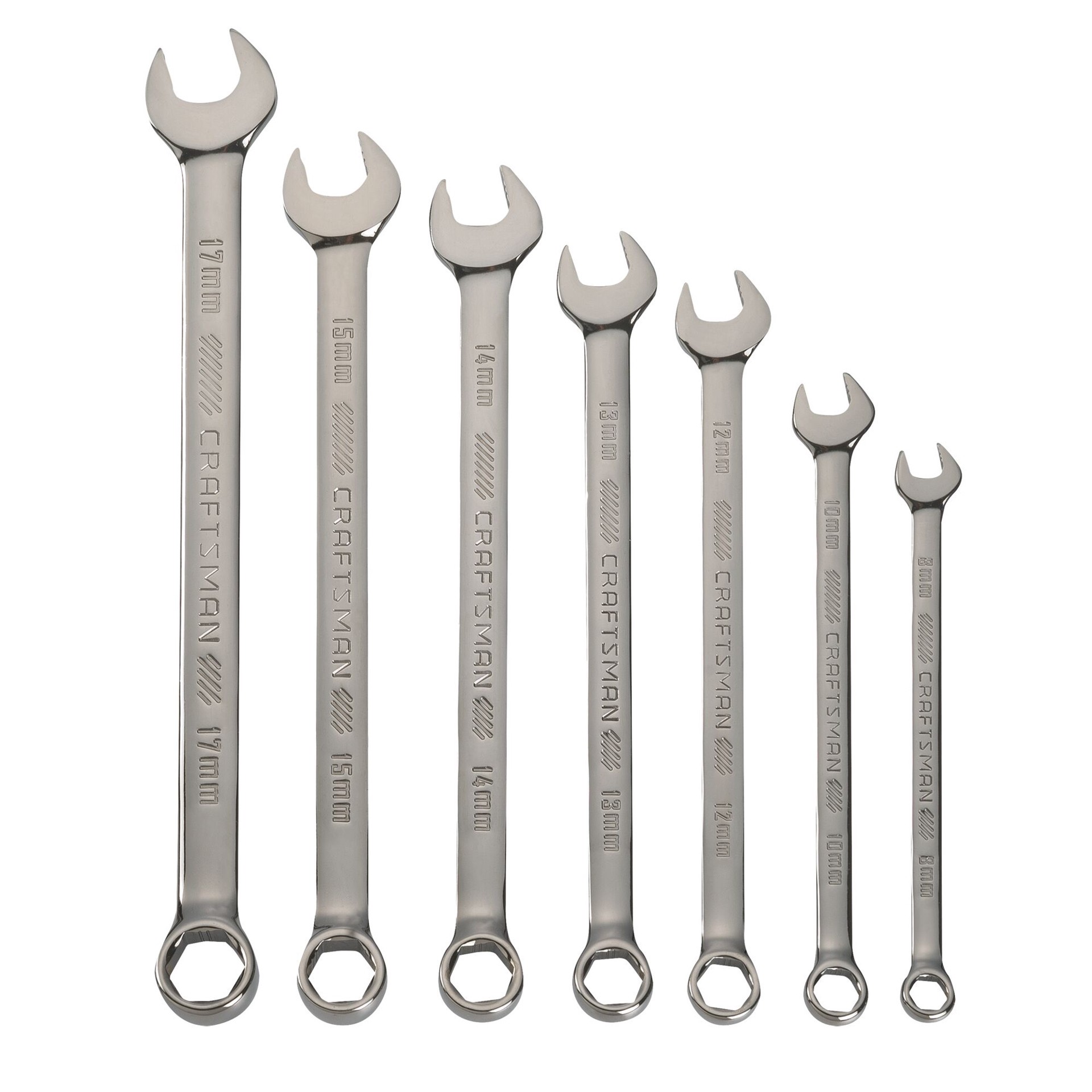 slide 1 of 6, CRAFTSMAN OVERDRIVE 7 -Piece Set 6-point Metric Standard Combination Wrench Includes Hard Case, 1 ct