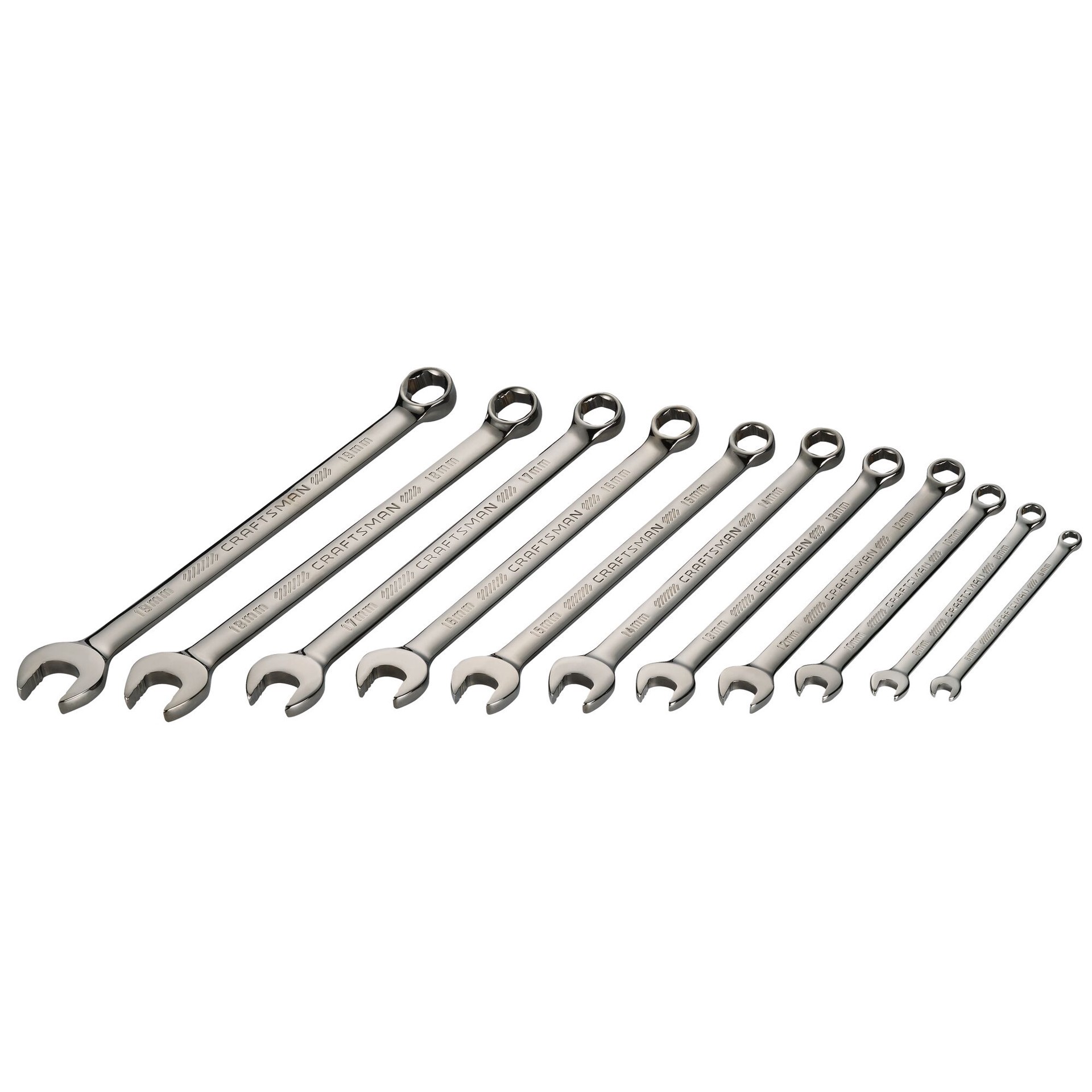 slide 1 of 6, CRAFTSMAN OVERDRIVE 11 -Piece Set 6-point Metric Standard Combination Wrench Includes Hard Case, 1 ct