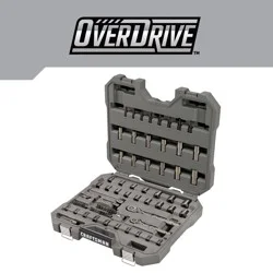 CRAFTSMAN OVERDRIVE 80 -Piece Metric and standard (SAE) Mechanics Tool Set with Hard Case