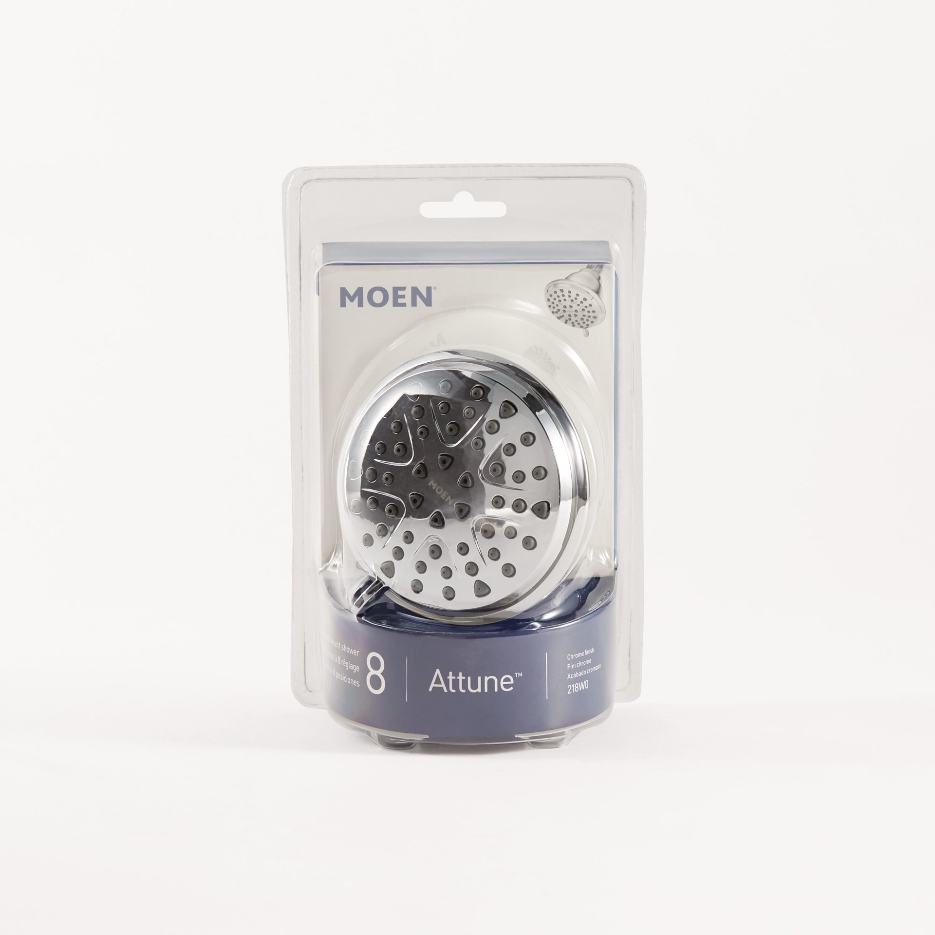 slide 5 of 6, Moen Attune 8.0 -Spray Chrome 3.88-in Round Shower Head 1.75 GPM, 1 ct