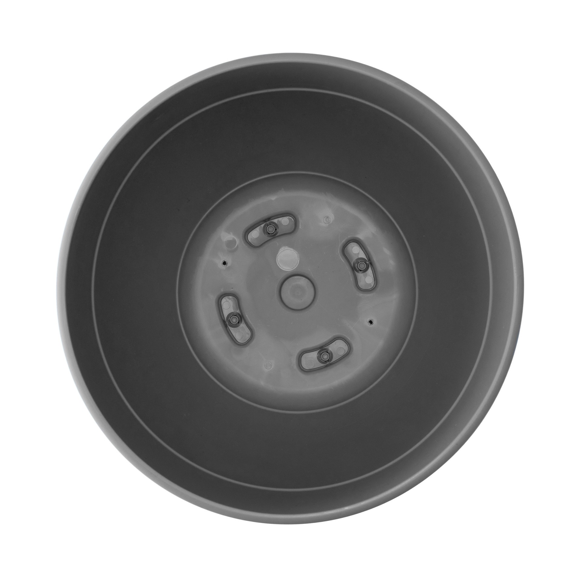 slide 4 of 5, Bloem Round 16-in W x 16.0-in L Gray Recycled plastic Indoor/Outdoor Planter, 1 ct