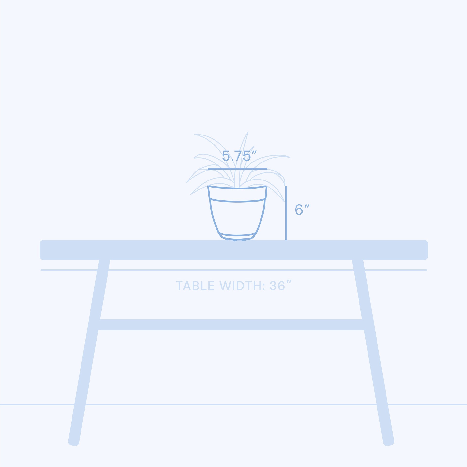 slide 5 of 5, Bloem Round 5.75-in W x 6.0-in L Blue Recycled plastic Indoor/Outdoor Planter, 1 ct