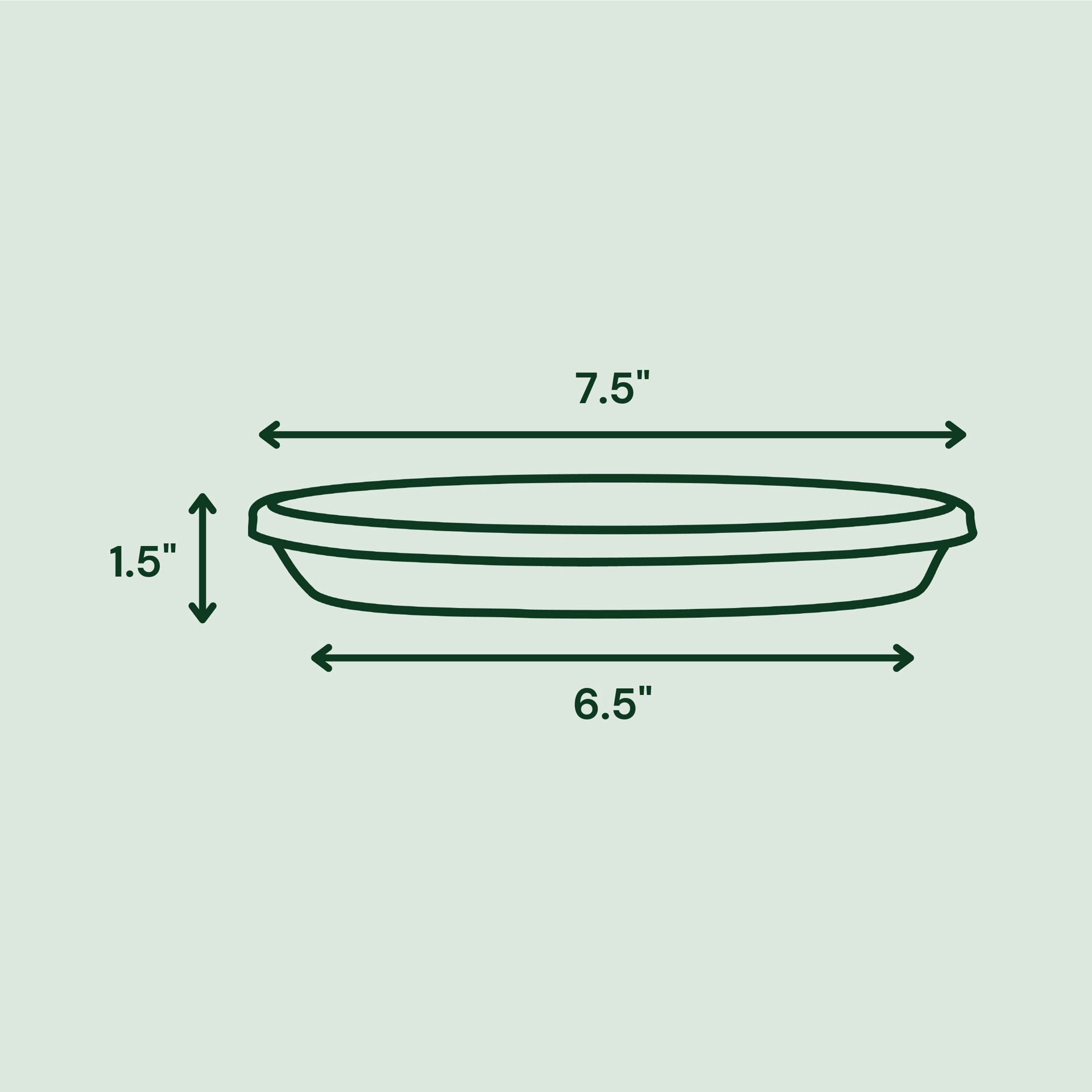 slide 5 of 5, Bloem 6.5-in Charcoal Recycled plastic Plant Saucer, 1 ct