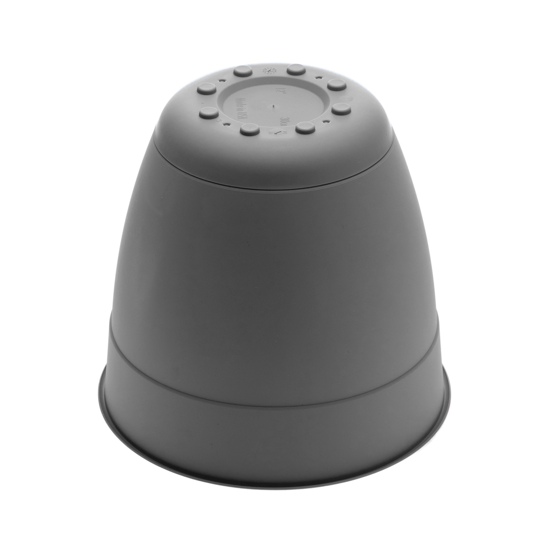 slide 3 of 5, Bloem Round 7.5-in W x 8.0-in L Gray Recycled plastic Indoor/Outdoor Planter, 1 ct